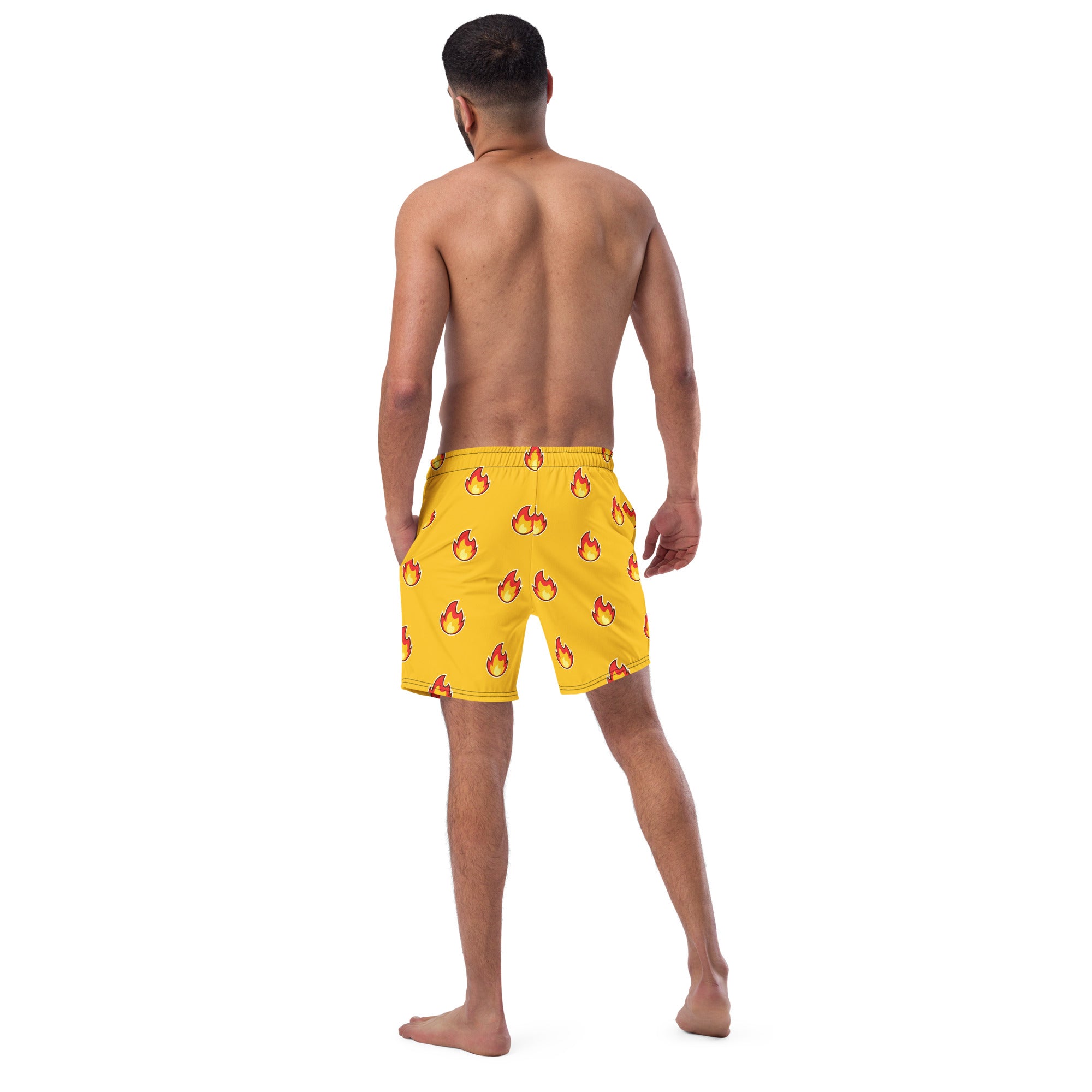 Flames Pattern Men's swim trunks