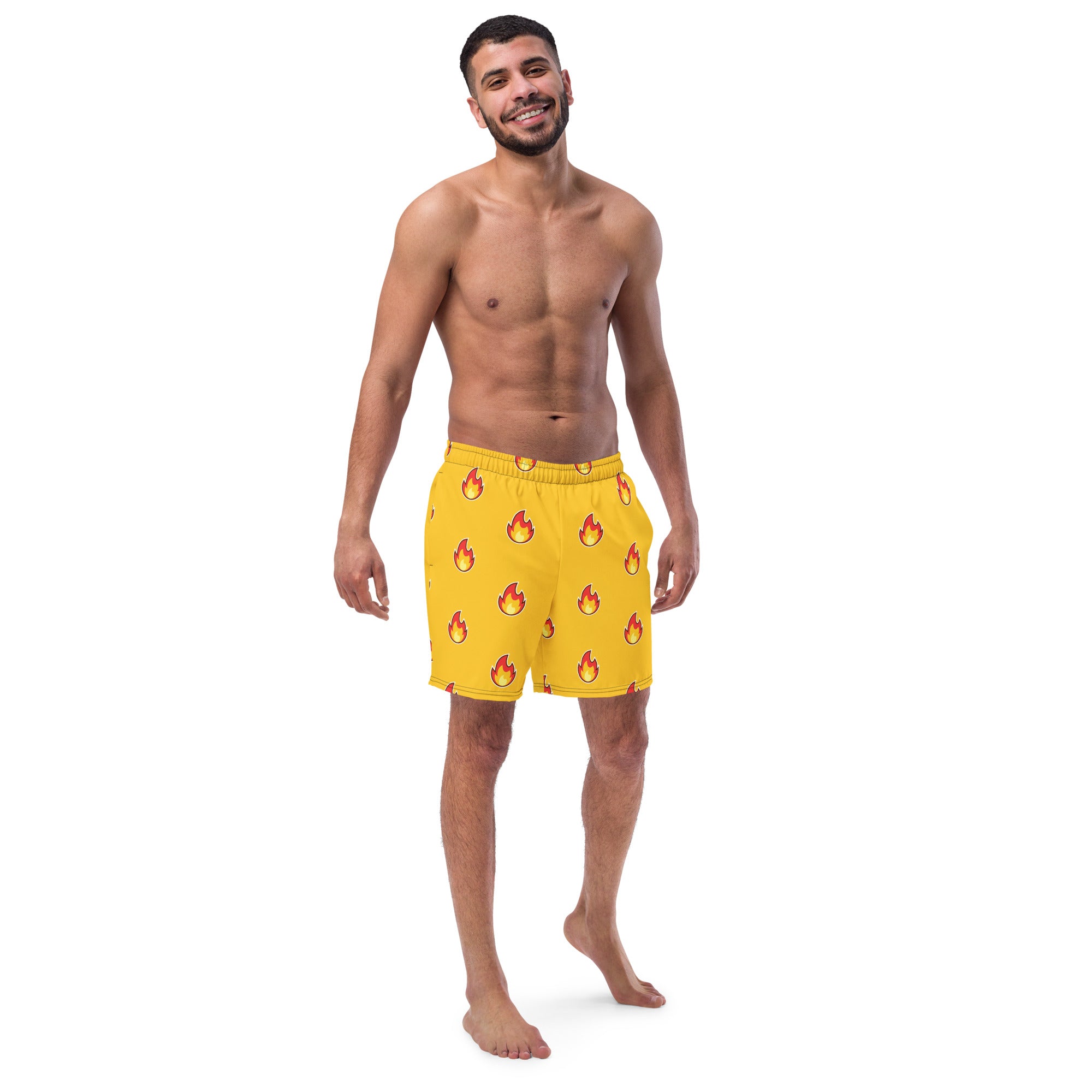 Flames Pattern Men's swim trunks