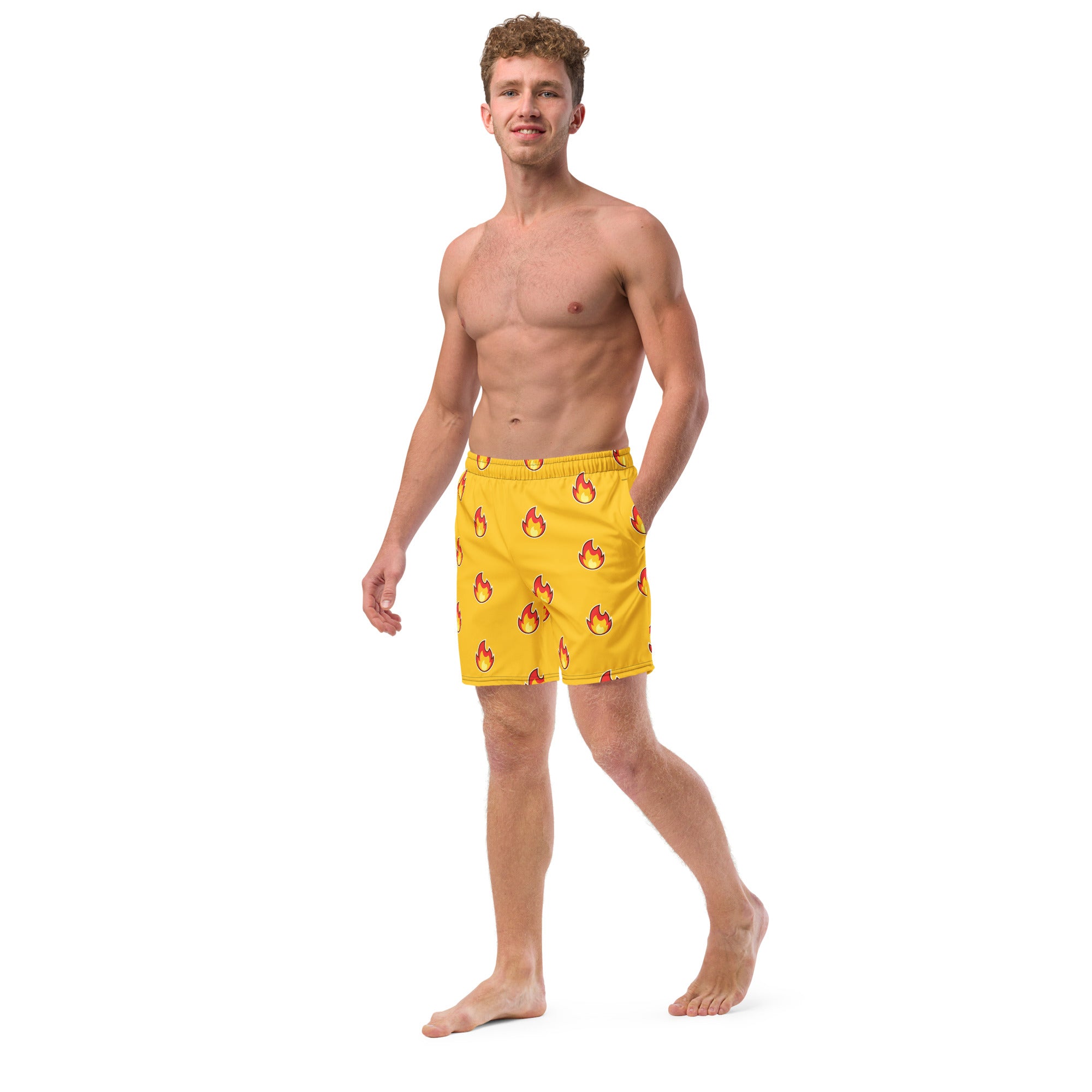 Flames Pattern Men's swim trunks