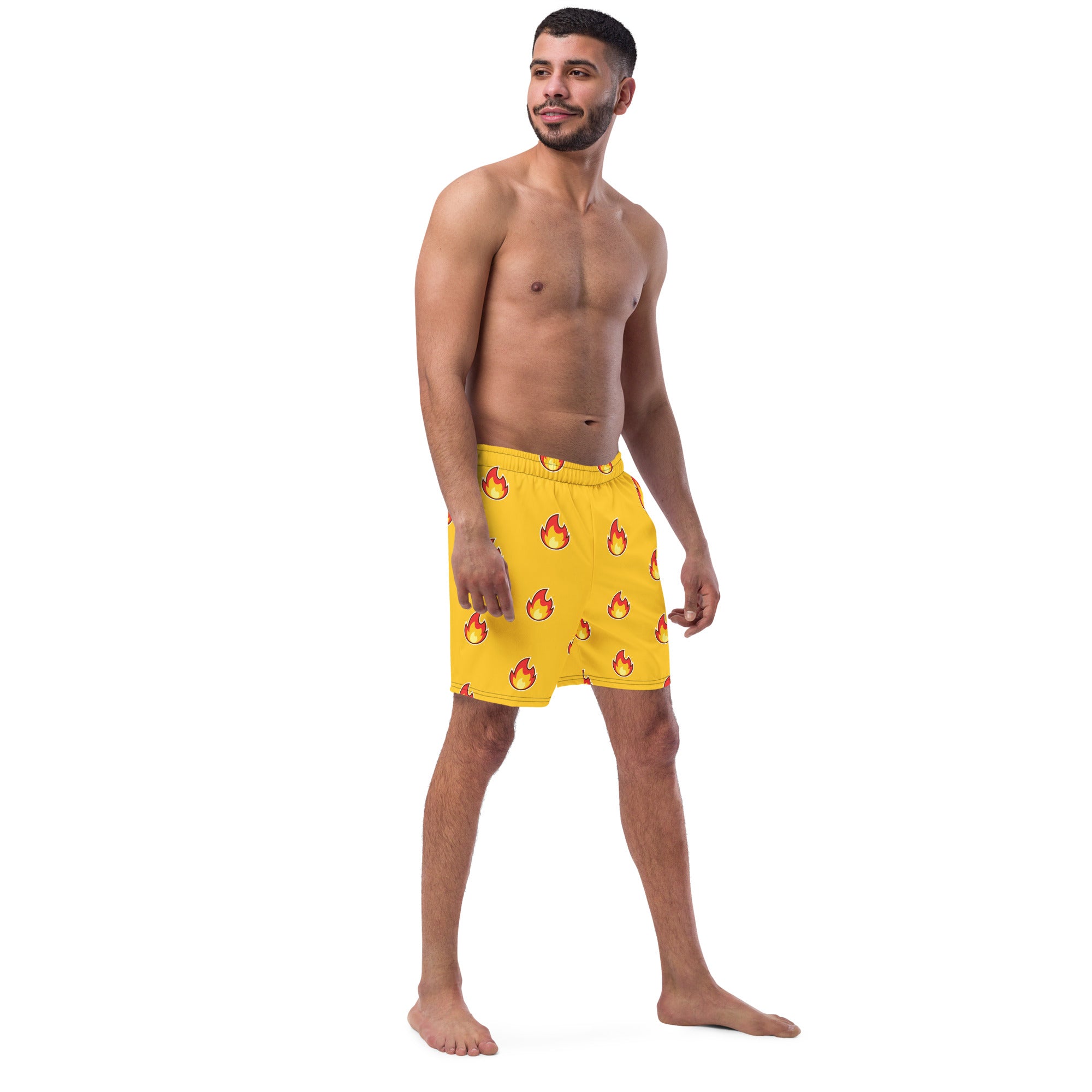 Flames Pattern Men's swim trunks