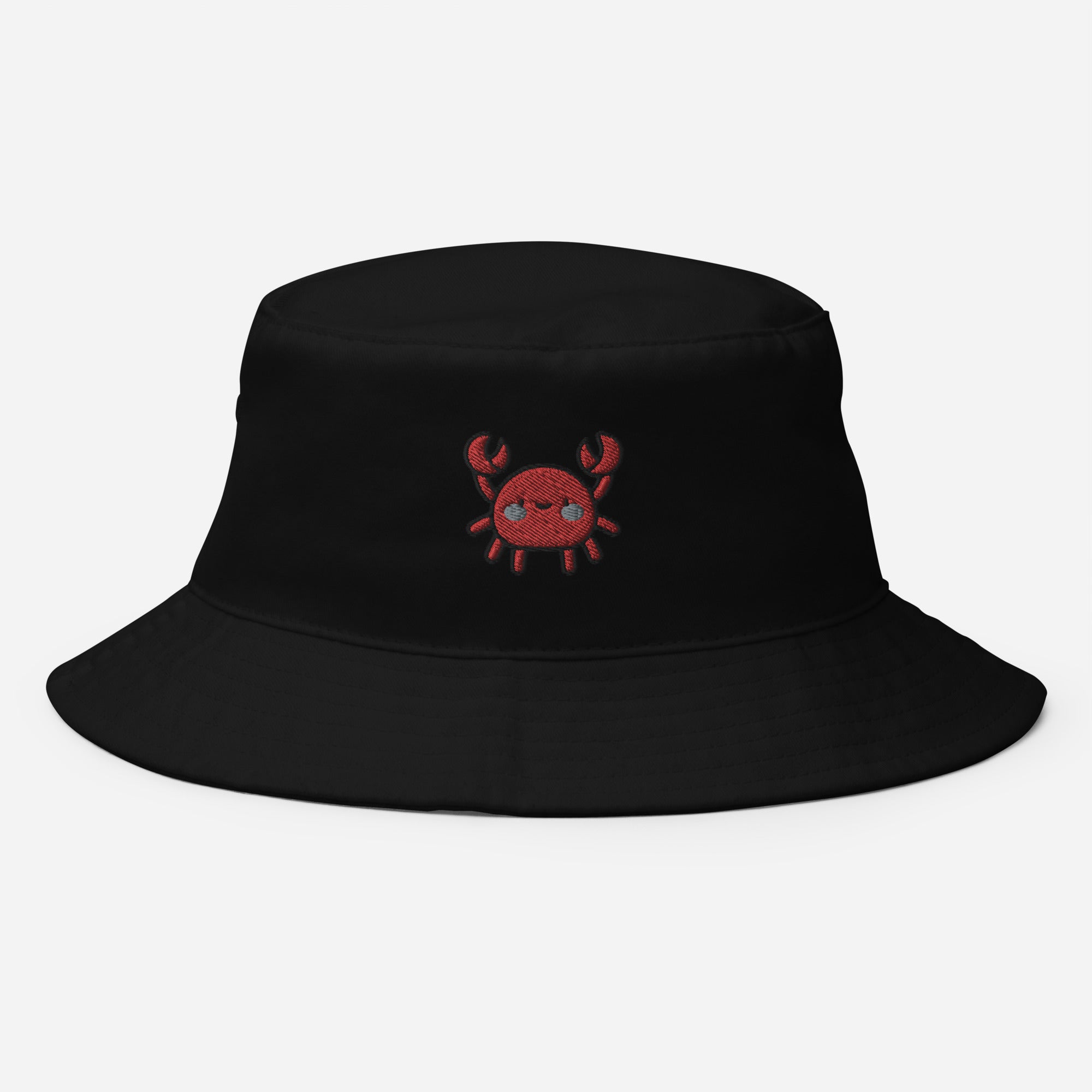 Crab Bucket Hat, Embroidered Sea Crab Bucket Hat, Handmade Unisex Cotton Sun Hat - Multiple Colors