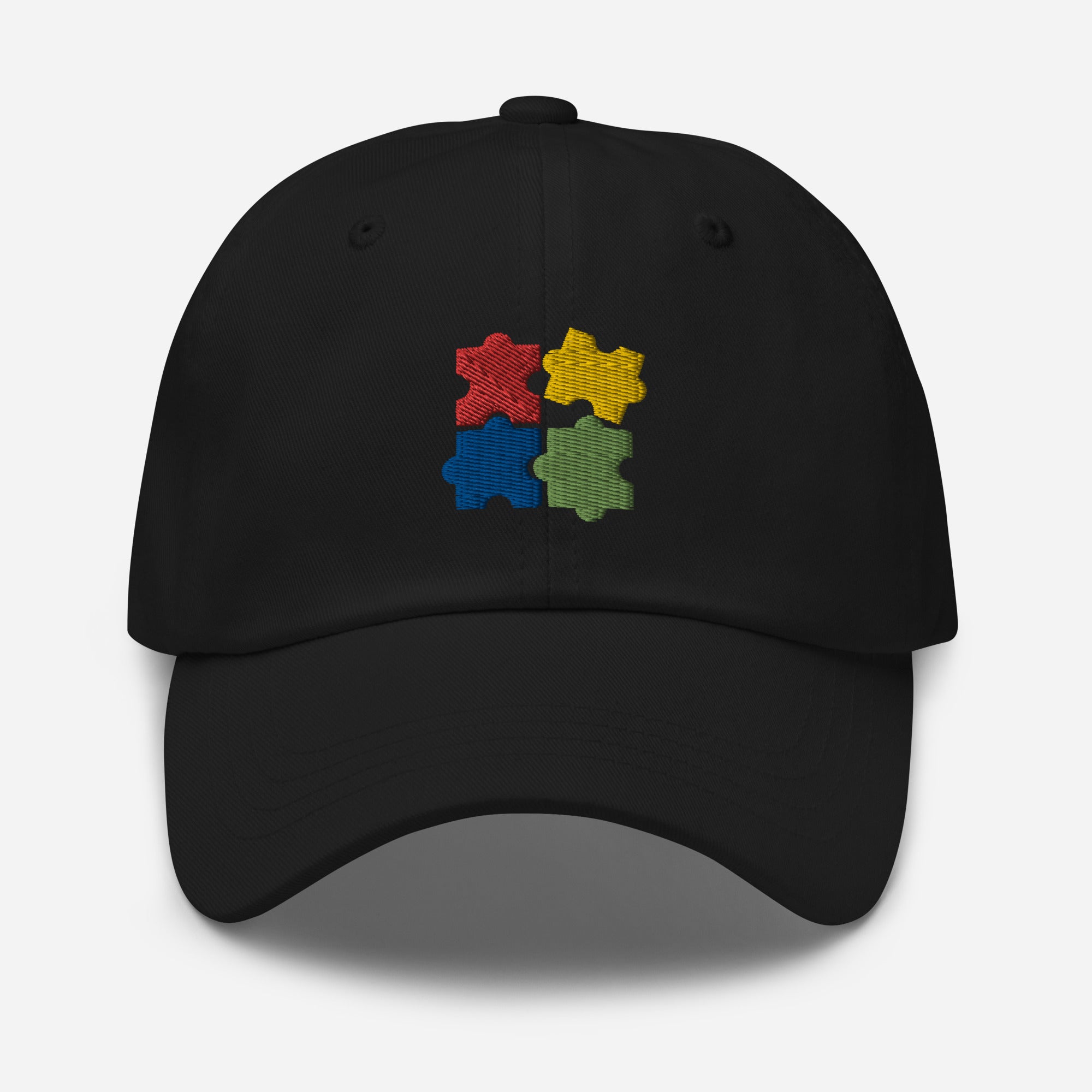 Autism Puzzle Pieces Dad Hat, Embroidered Autism Awareness Unisex Hat, Handmade Dad Cap, Autistic Pride Adjustable Baseball Gift Cap