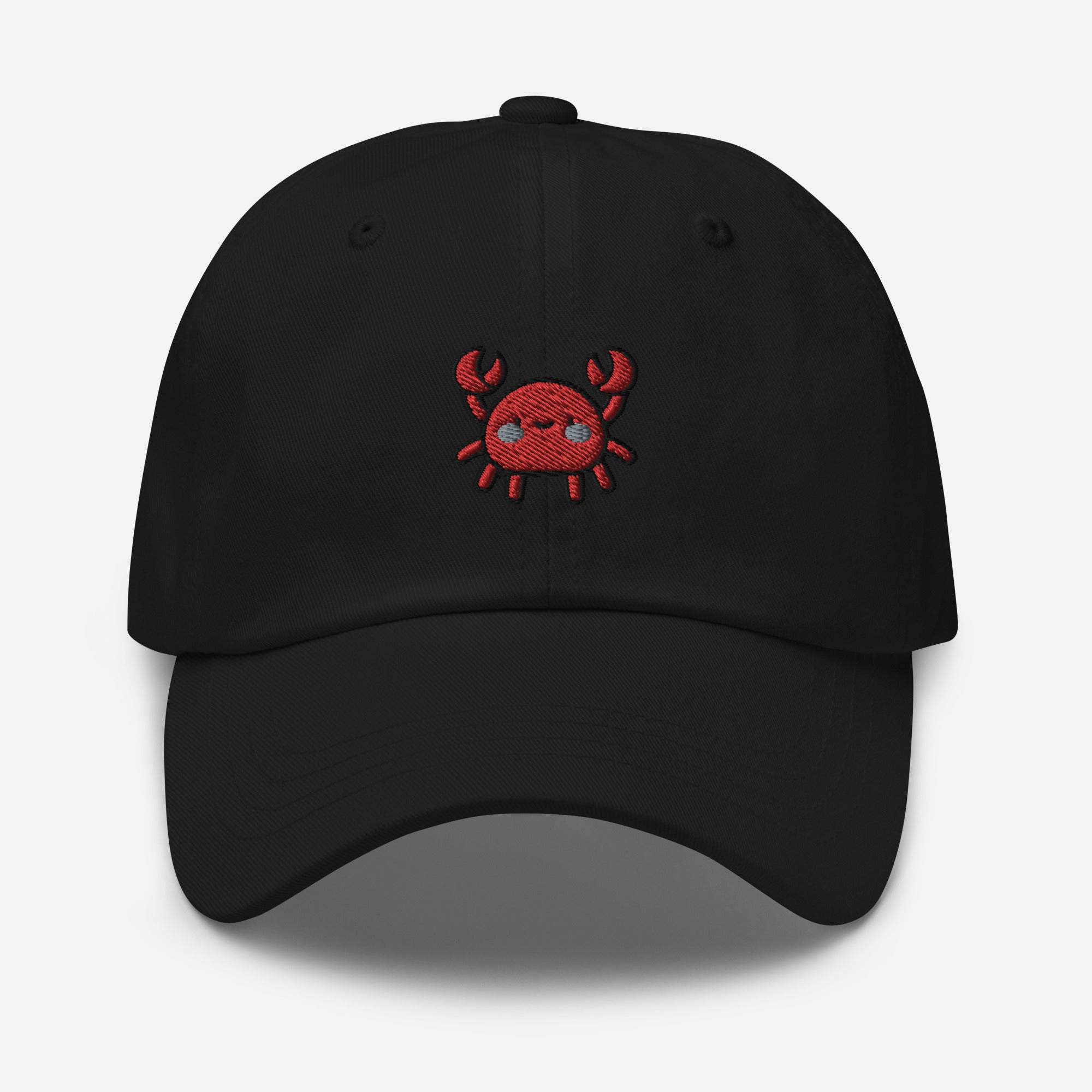 Crab Dad Hat, Embroidered Sea Crab Unisex Hat, Handmade Dad Cap, Adjustable Baseball Gift Cap - Multiple Colors