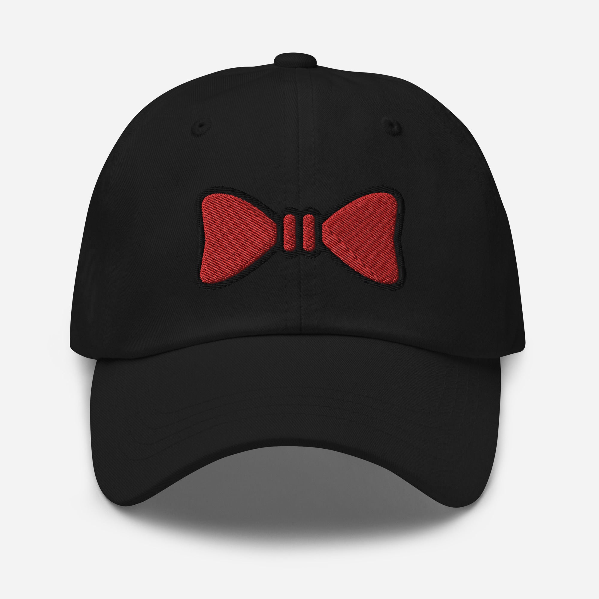 Bow Tie Dad Hat, Embroidered Christmas Unisex Hat, Handmade Dad Cap, Xmas Festive Adjustable Baseball Gift Cap