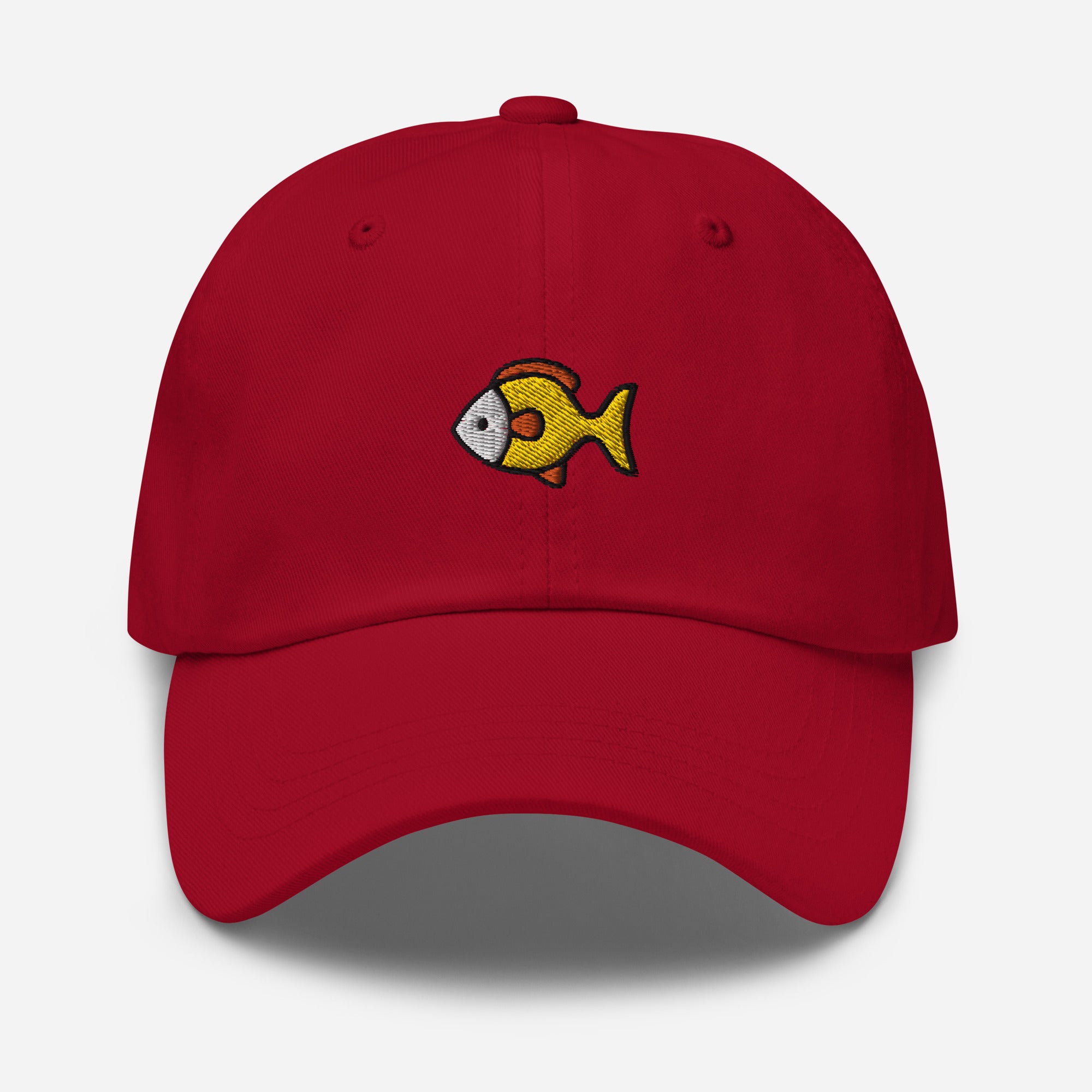 Goldfish Dad Hat, Embroidered Fishing Unisex Hat, Handmade Dad Cap, Fisherman Fish Lovers Adjustable Baseball Gift Cap