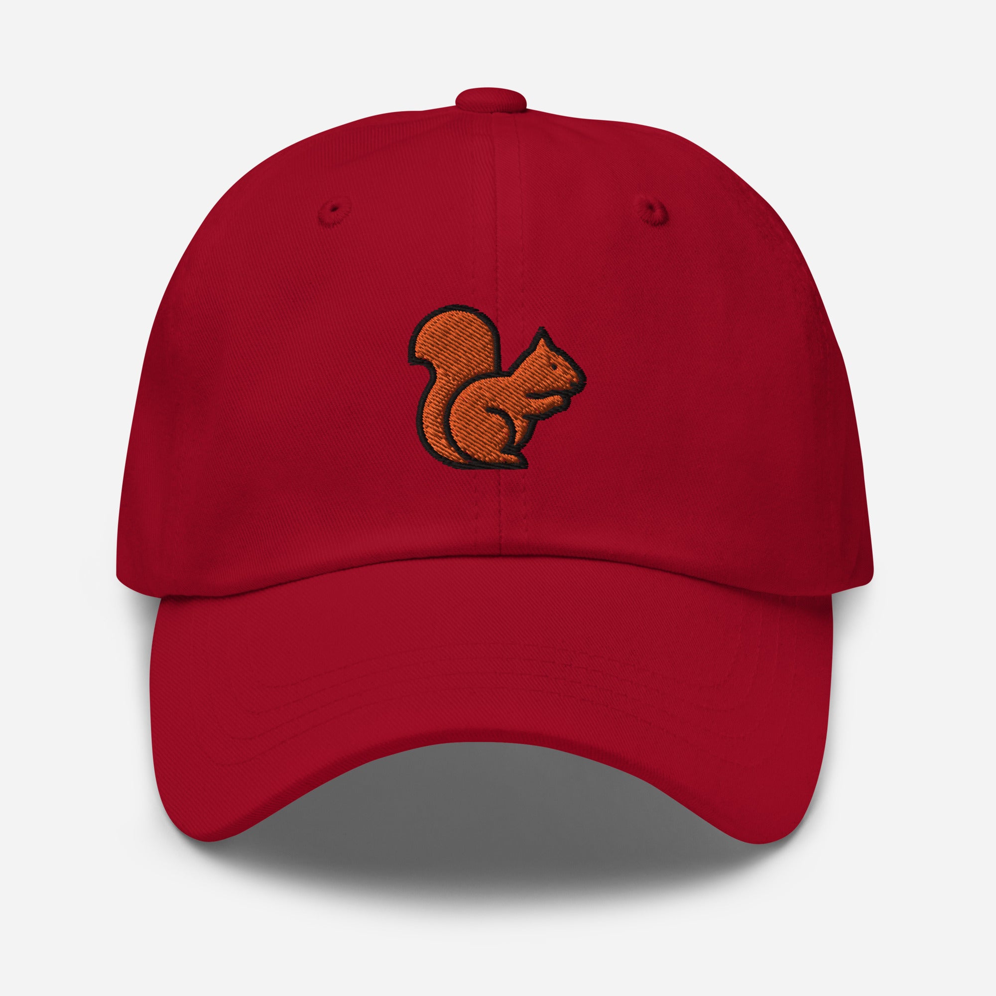 Squirrel Dad Hat, Embroidered Squirrel Lover Unisex Hat, Handmade Dad Cap, Rodents Adjustable Baseball Gift Cap