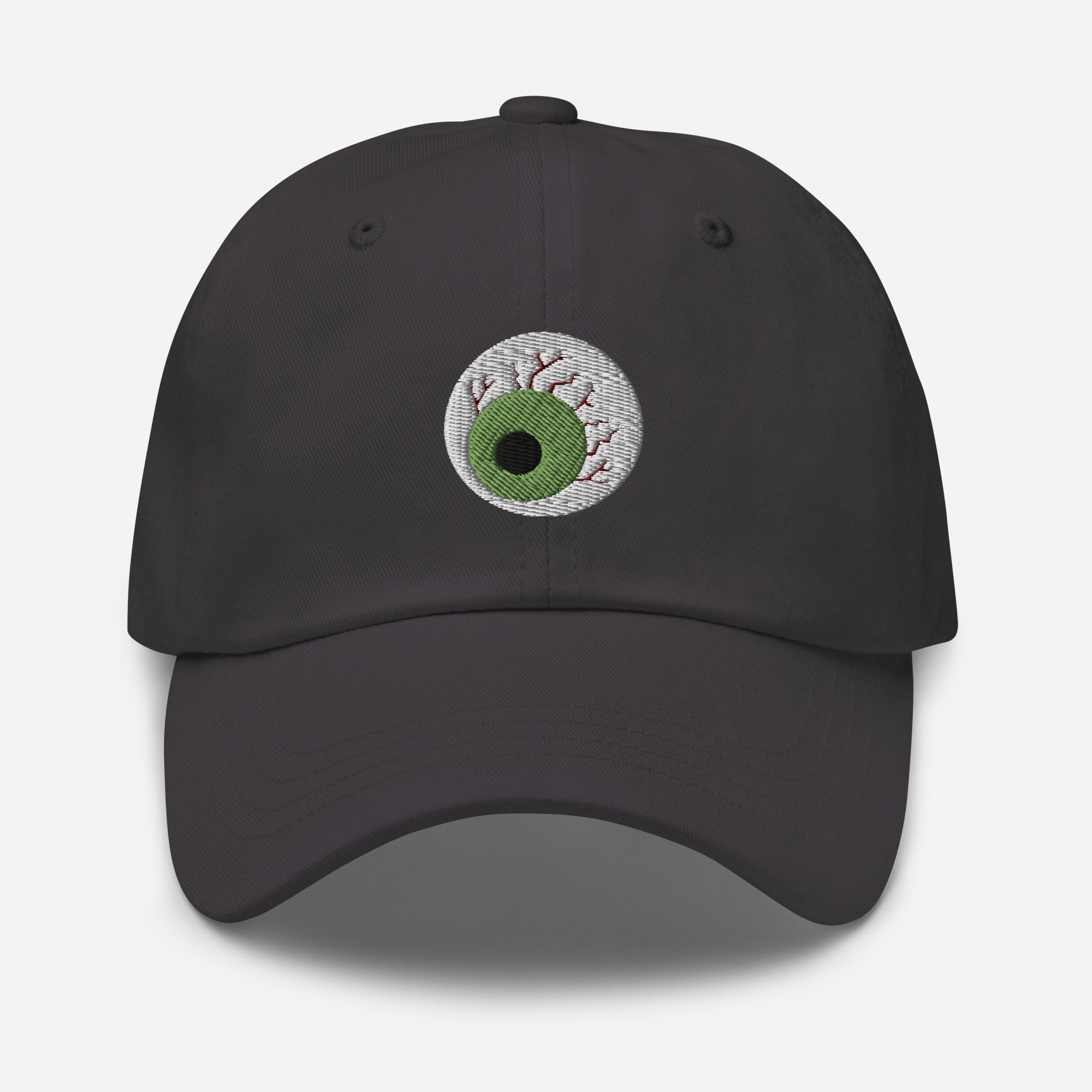 Halloween Zombie Eyeball Dad Hat, Embroidered Spooky Season Unisex Hat, Handmade Dad Cap, Scary Eye Adjustable Baseball Gift Cap