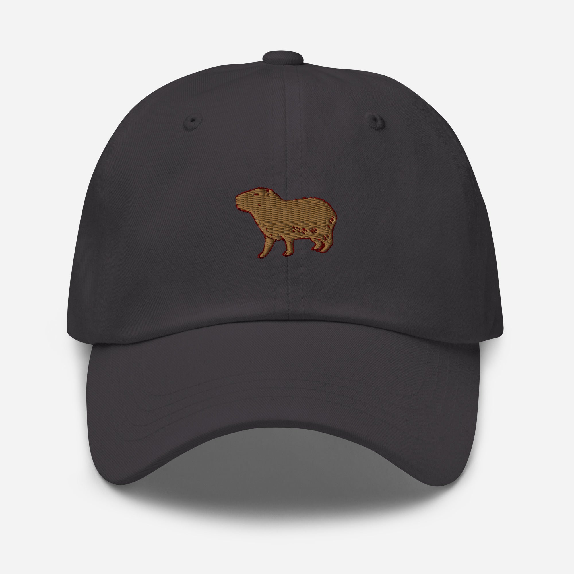 Capybara Dad Hat, Embroidered Cute Rodent Meme Animal Lover Unisex Hat, Handmade Dad Cap, Capybaras Pet Lover Adjustable Baseball Cap