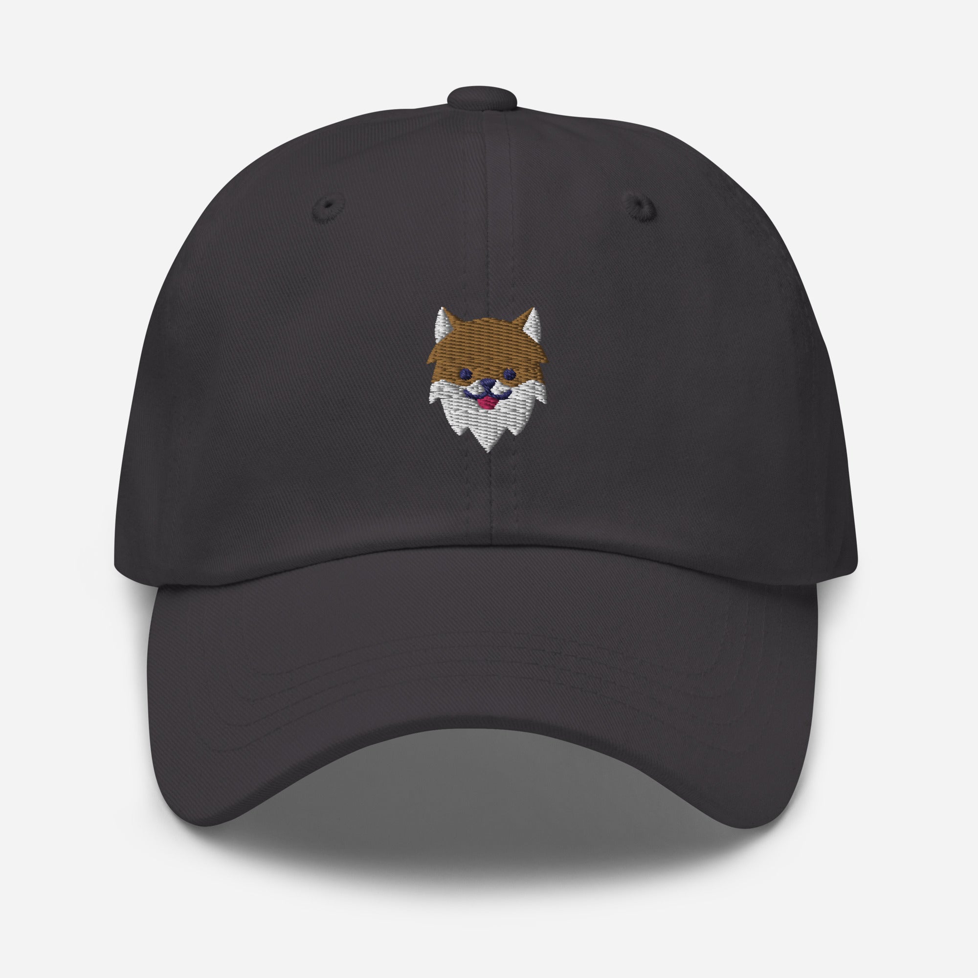 Pomeranian Dog Face Dad Hat, Embroidered Dog Lover Unisex Hat, Handmade Dad Cap, Pom Dogs Adjustable Baseball Gift Cap