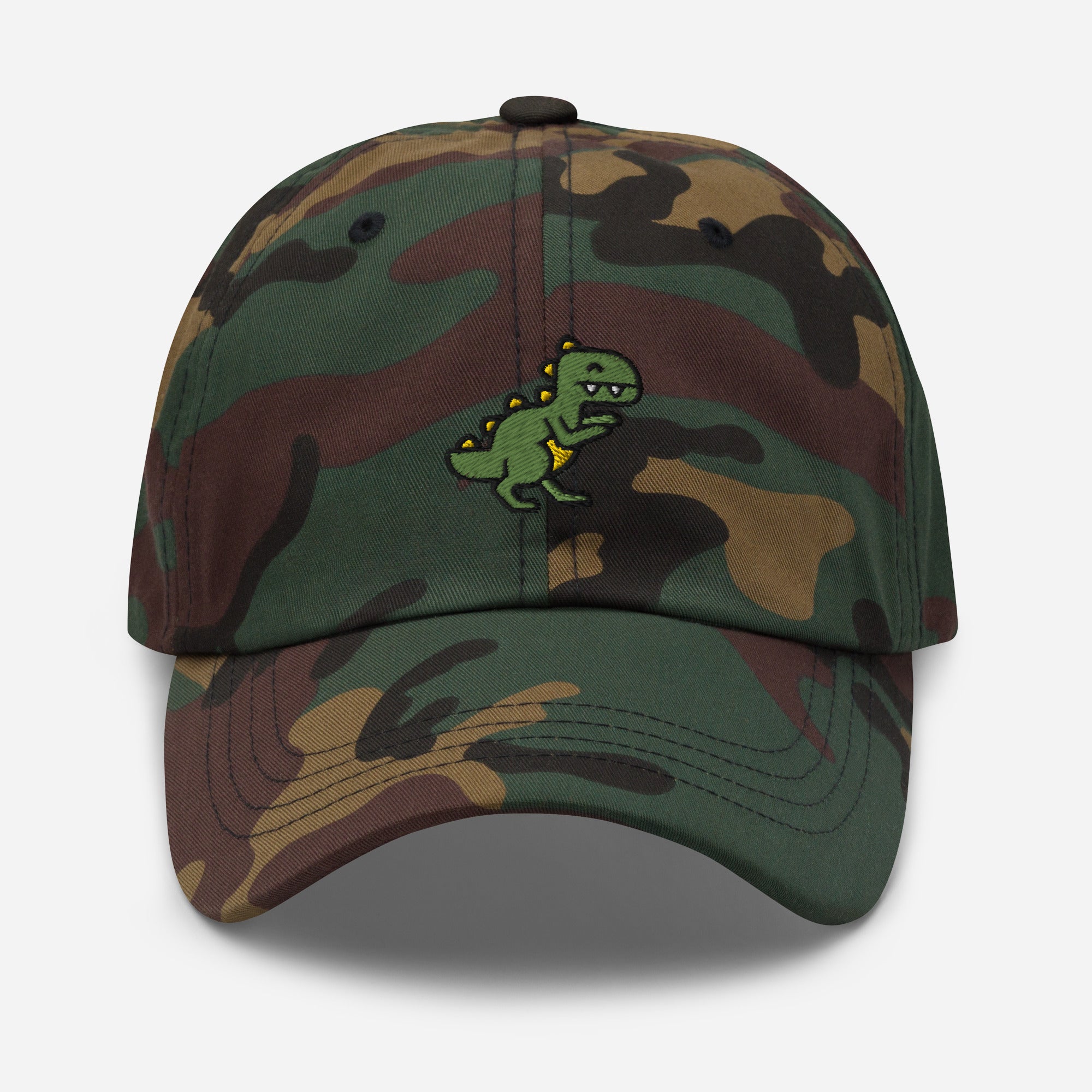 Dinosaur Dad Hat, Embroidered T-Rex Unisex Hat, Handmade Dad Cap, Baby Dino Lovers Adjustable Baseball Gift Cap