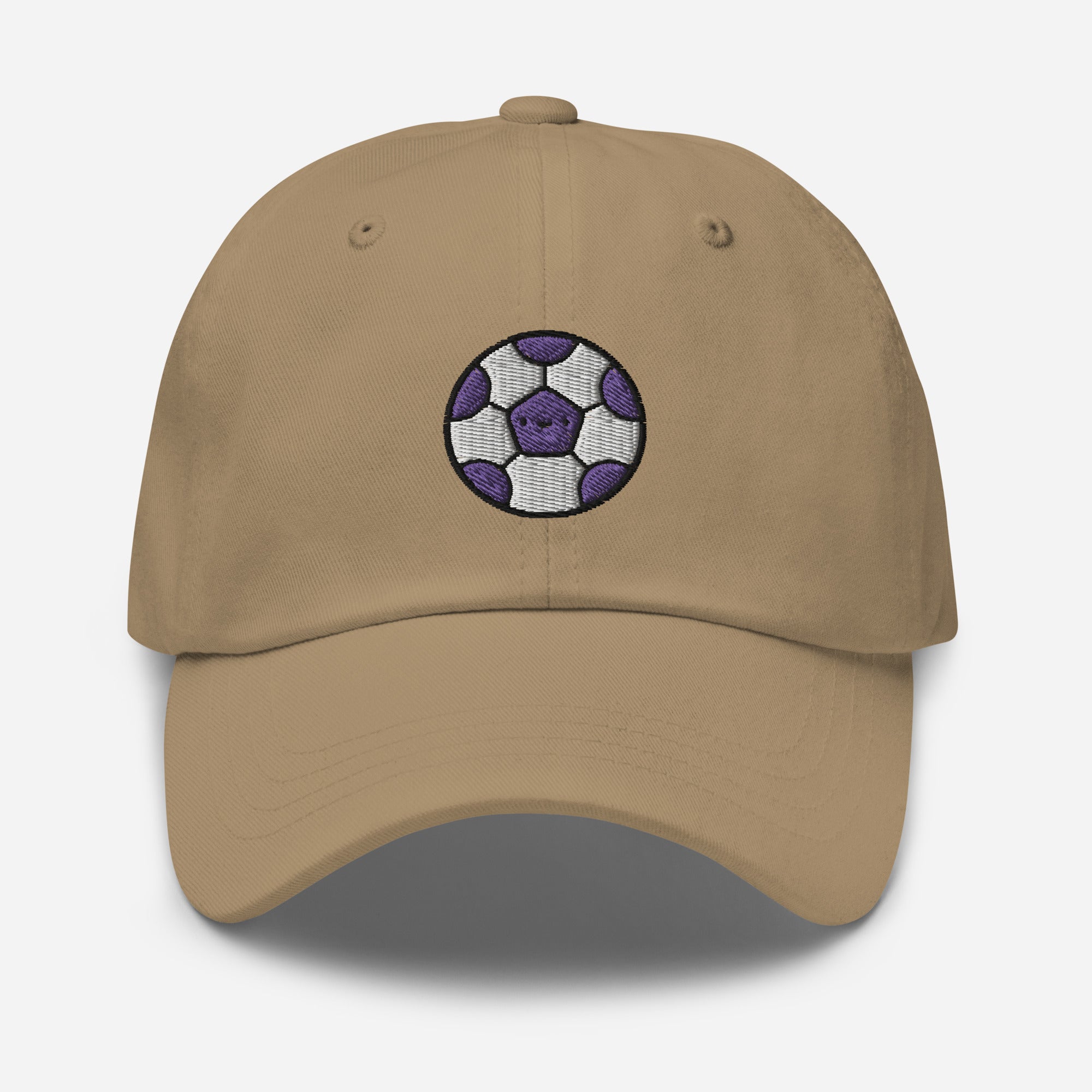 Football Dad Hat, Embroidered Soccer Ball Unisex Hat, Handmade Dad Cap, Soccer Player Adjustable Baseball Gift Cap