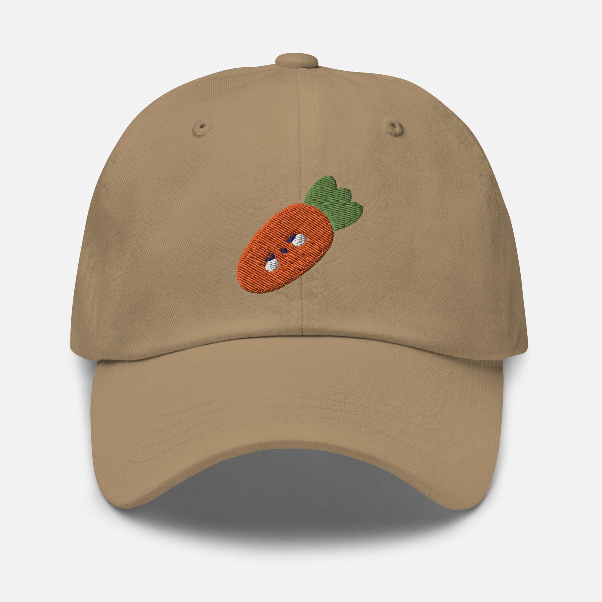 Carrot Vegetable Dad Hat, Embroidered Easter Bunny Carrot Unisex Hat, Handmade Dad Cap, Vegetarian Adjustable Baseball Gift Cap