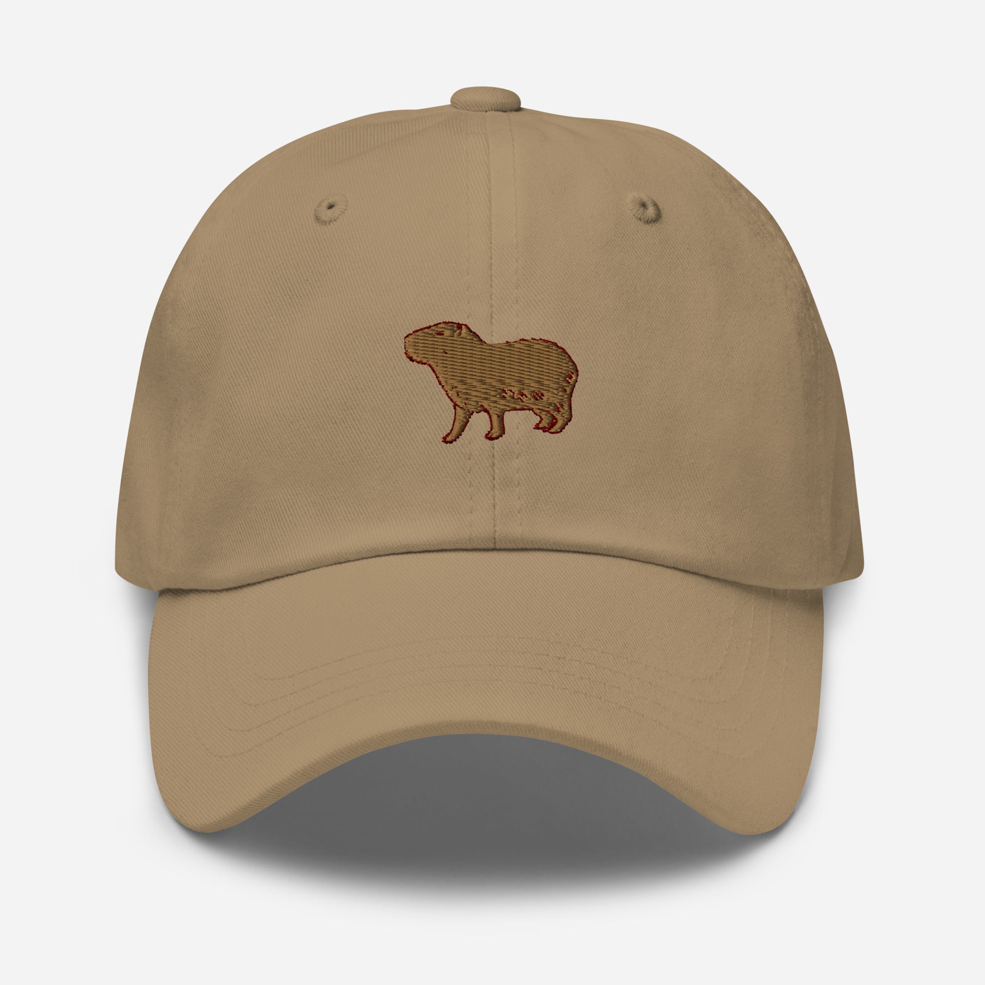 Capybara Dad Hat, Embroidered Cute Rodent Meme Animal Lover Unisex Hat, Handmade Dad Cap, Capybaras Pet Lover Adjustable Baseball Cap