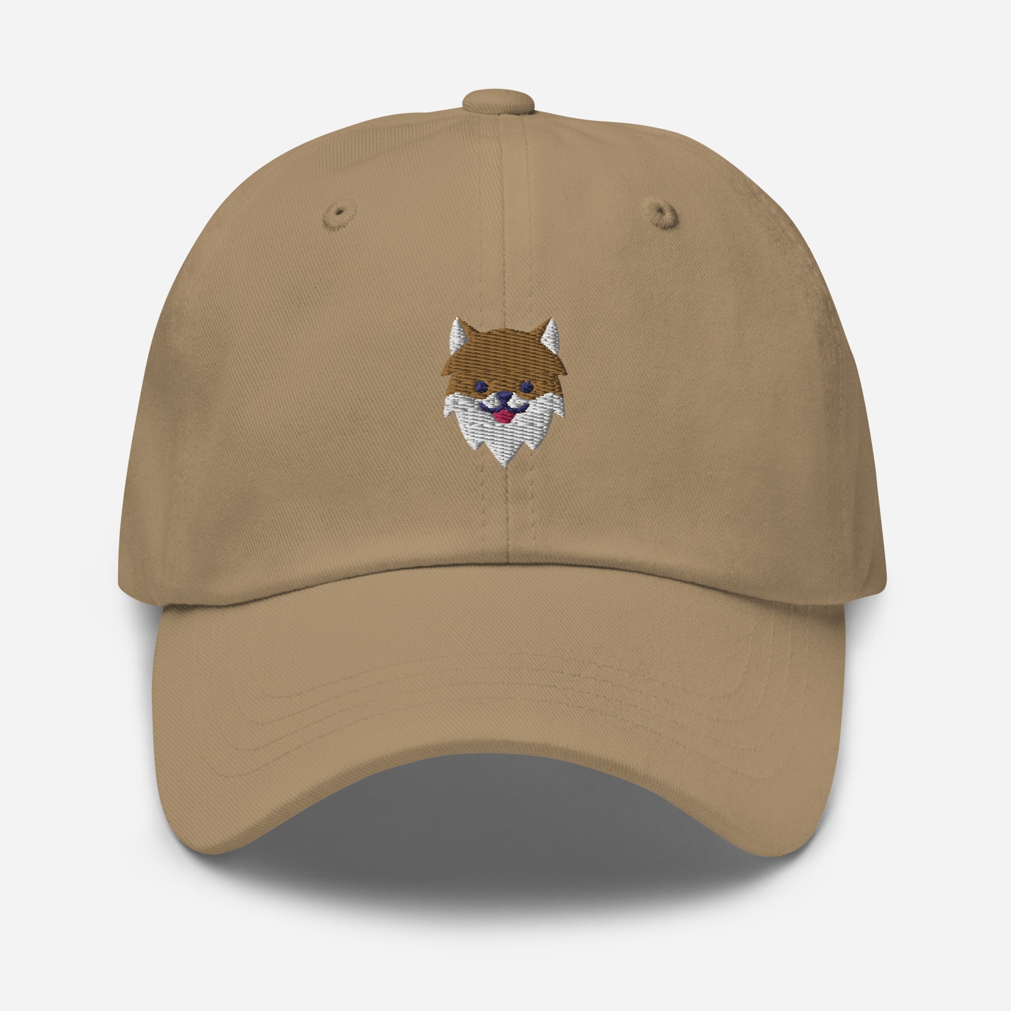 Pomeranian Dog Face Dad Hat, Embroidered Dog Lover Unisex Hat, Handmade Dad Cap, Pom Dogs Adjustable Baseball Gift Cap