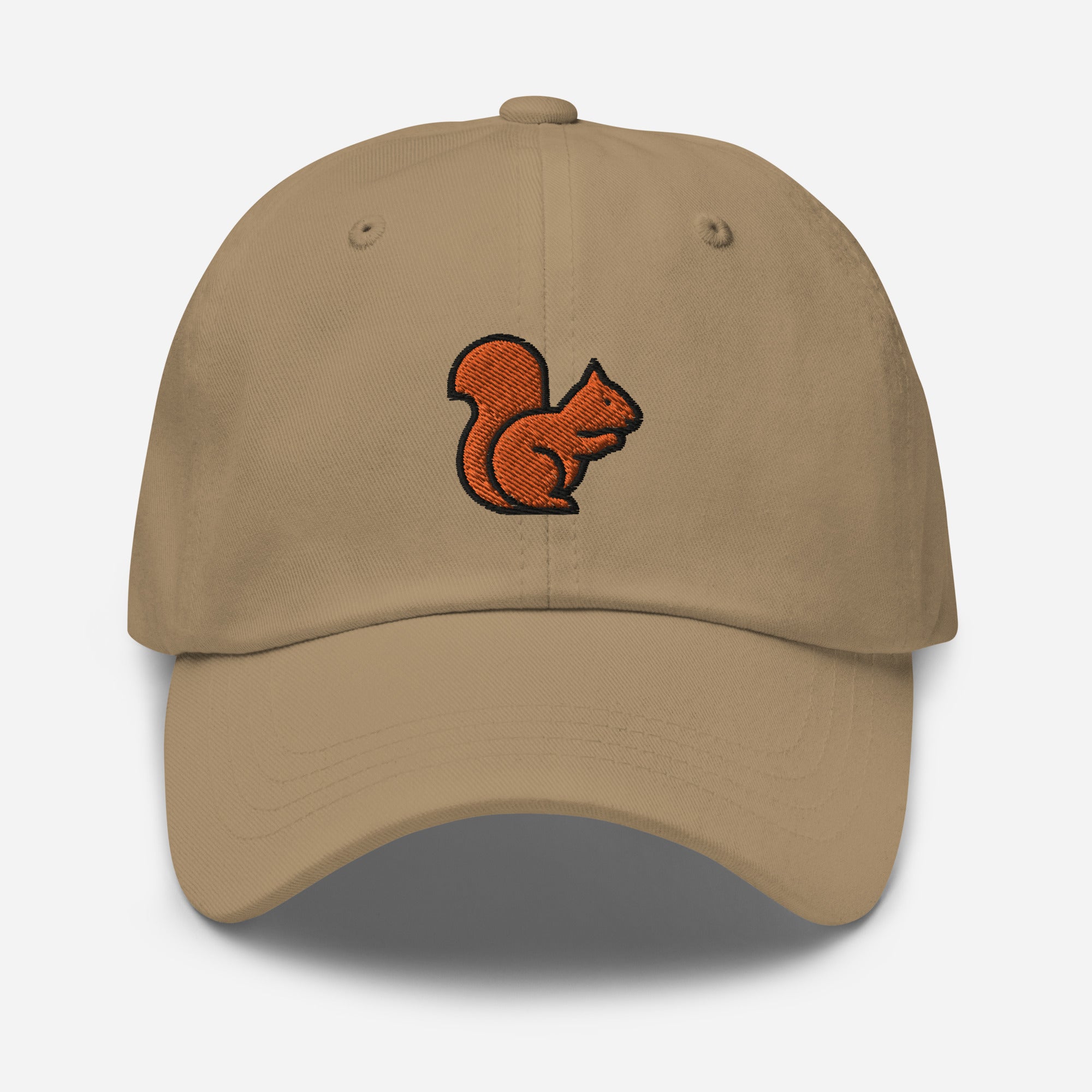 Squirrel Dad Hat, Embroidered Squirrel Lover Unisex Hat, Handmade Dad Cap, Rodents Adjustable Baseball Gift Cap