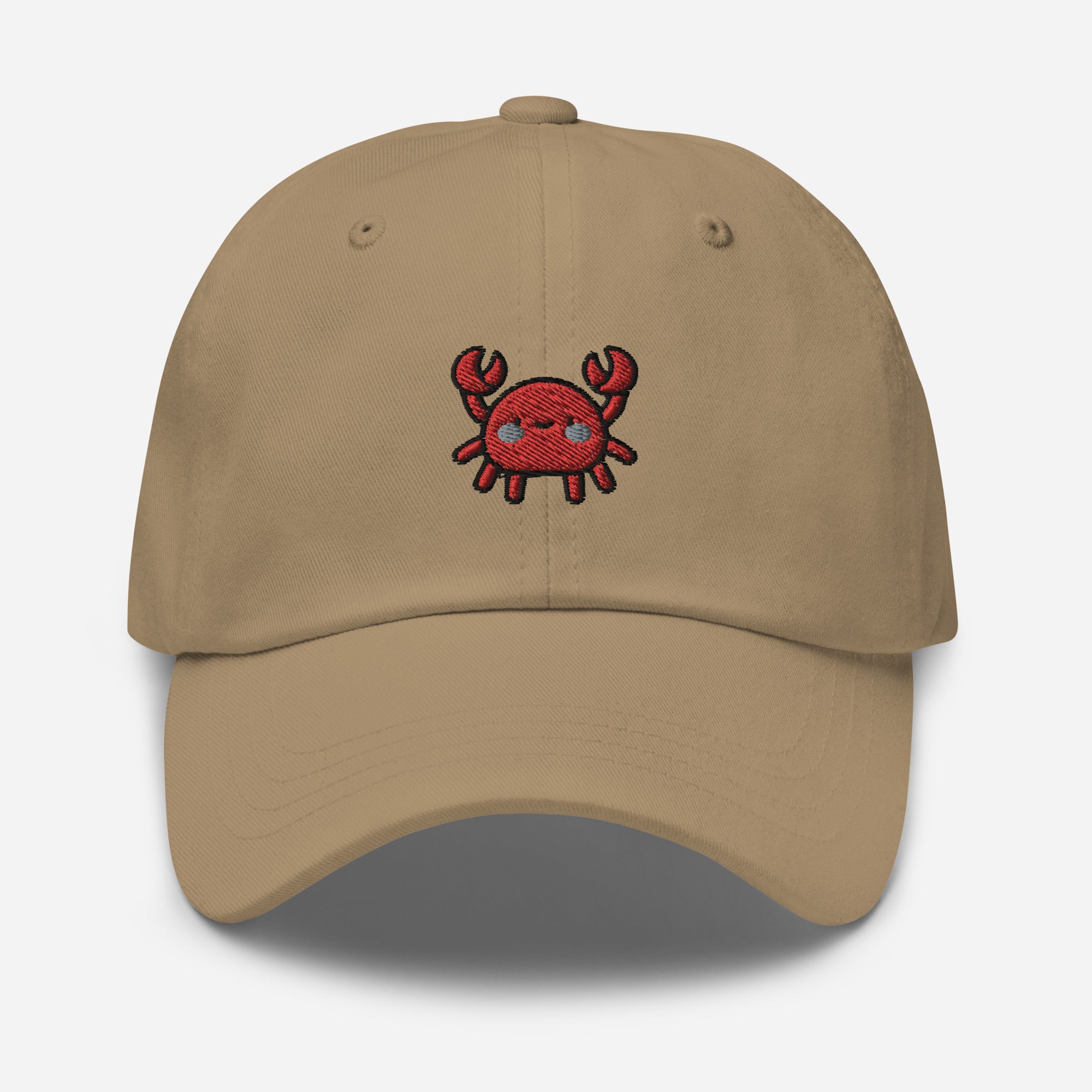 Crab Dad Hat, Embroidered Sea Crab Unisex Hat, Handmade Dad Cap, Adjustable Baseball Gift Cap - Multiple Colors