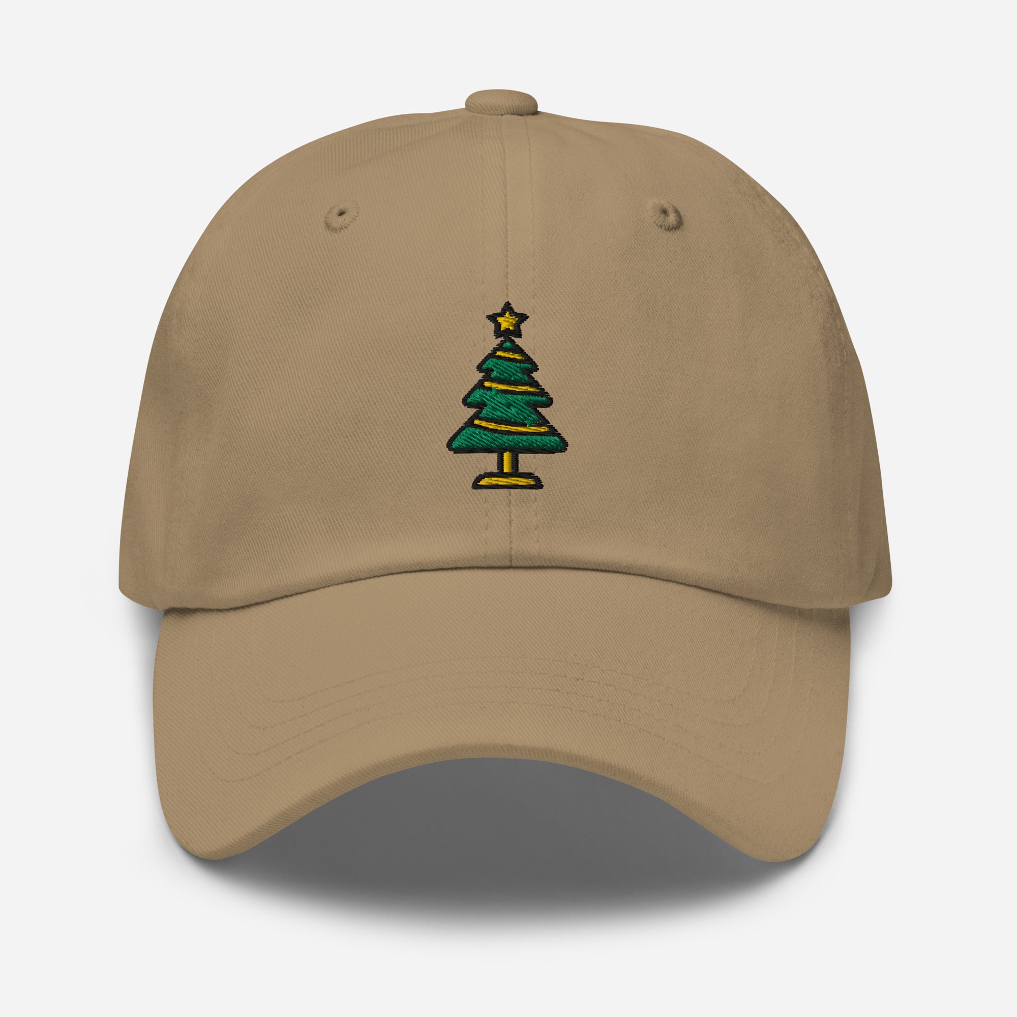 Christmas Tree Dad Hat, Embroidered Christmas Decor Unisex Hat, Handmade Dad Cap, Xmas Festive Adjustable Baseball Gift Cap