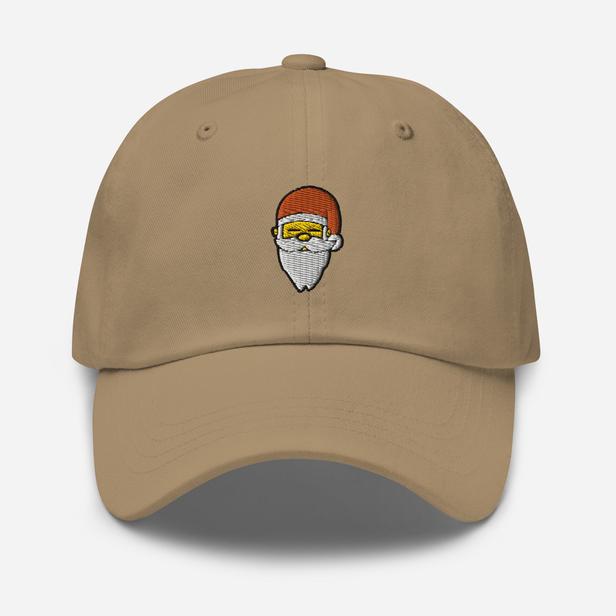 Santa Face Dad Hat, Embroidered Christmas Santa Claus Unisex Hat, Handmade Dad Cap, Xmas Festive Adjustable Baseball Gift Cap