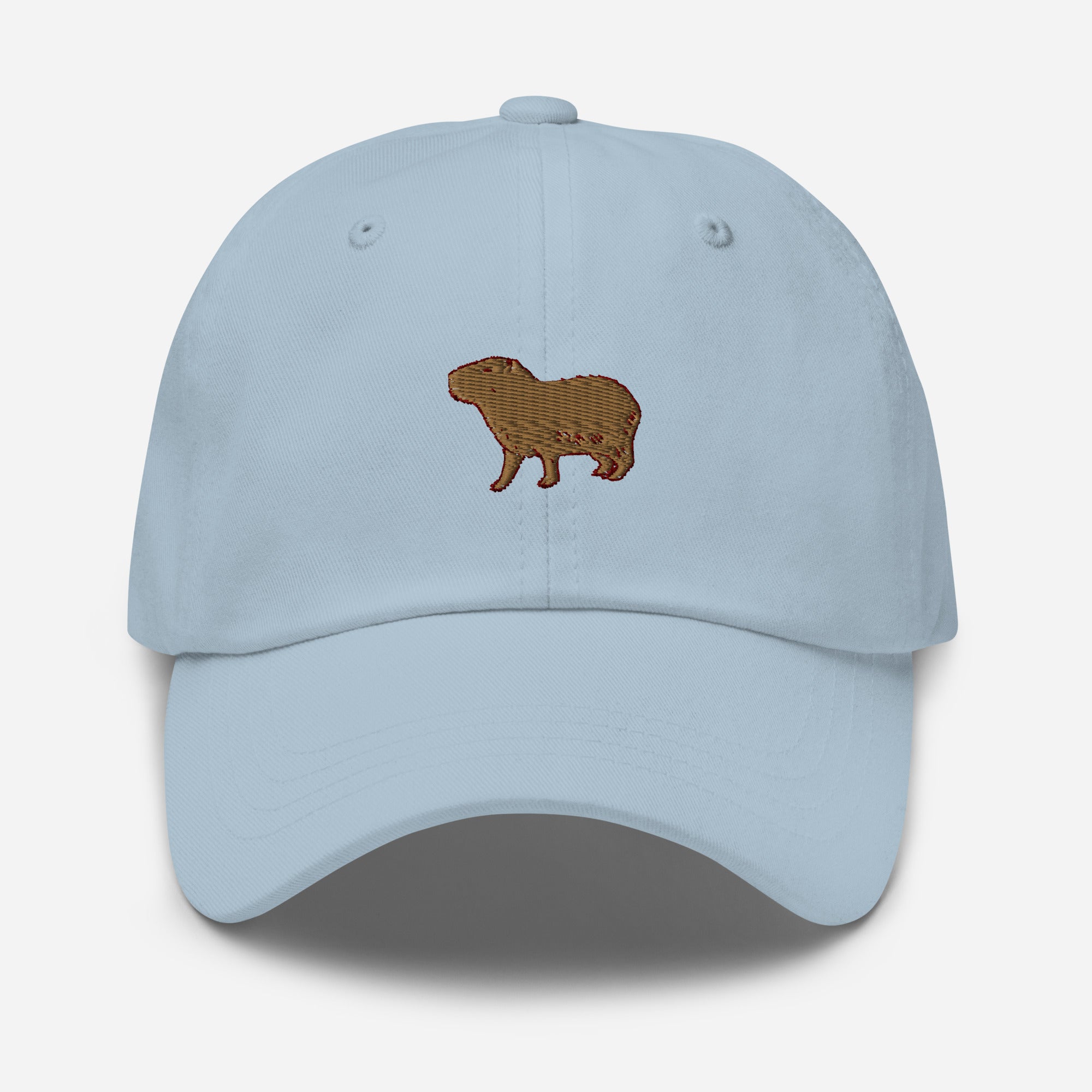 Capybara Dad Hat, Embroidered Cute Rodent Meme Animal Lover Unisex Hat, Handmade Dad Cap, Capybaras Pet Lover Adjustable Baseball Cap