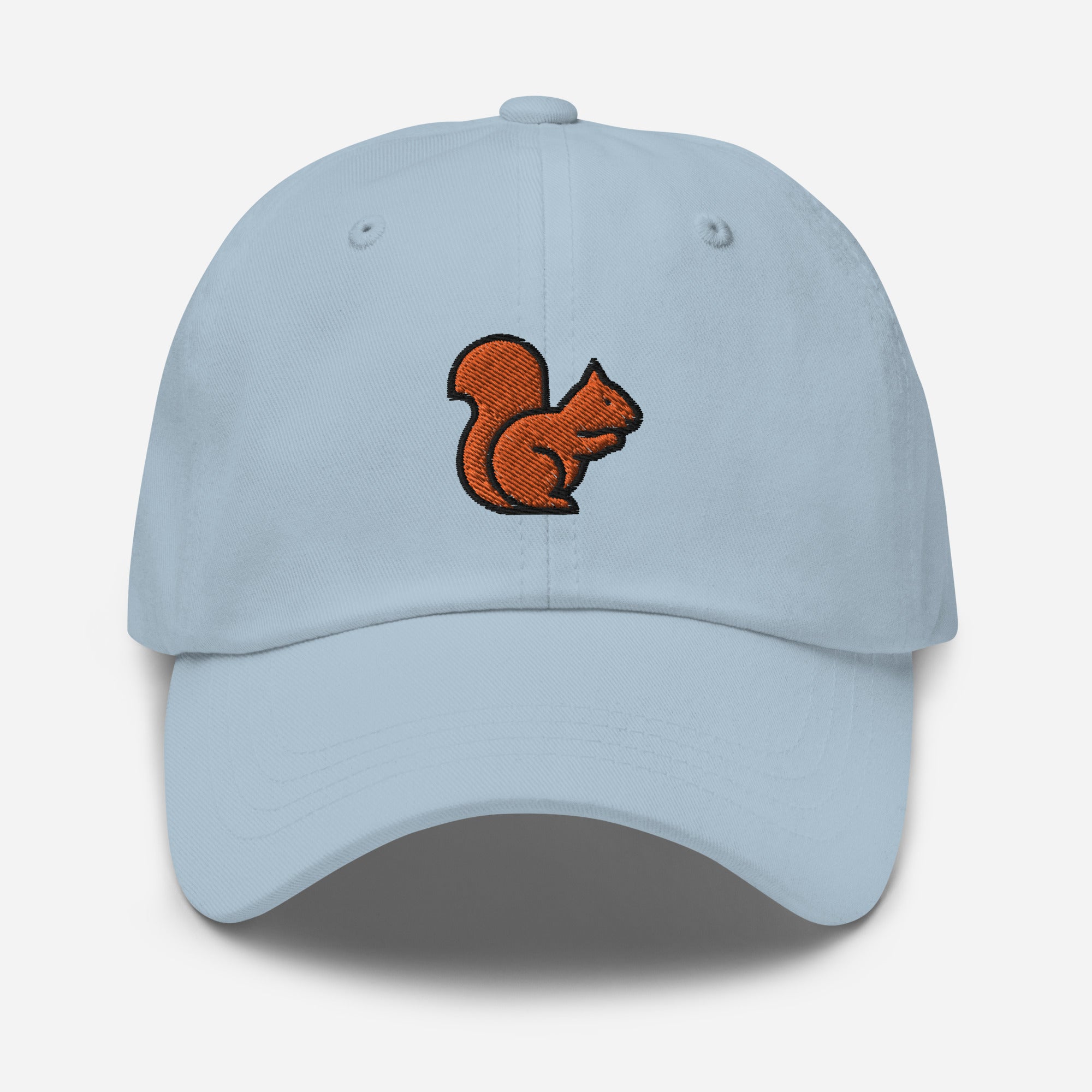 Squirrel Dad Hat, Embroidered Squirrel Lover Unisex Hat, Handmade Dad Cap, Rodents Adjustable Baseball Gift Cap