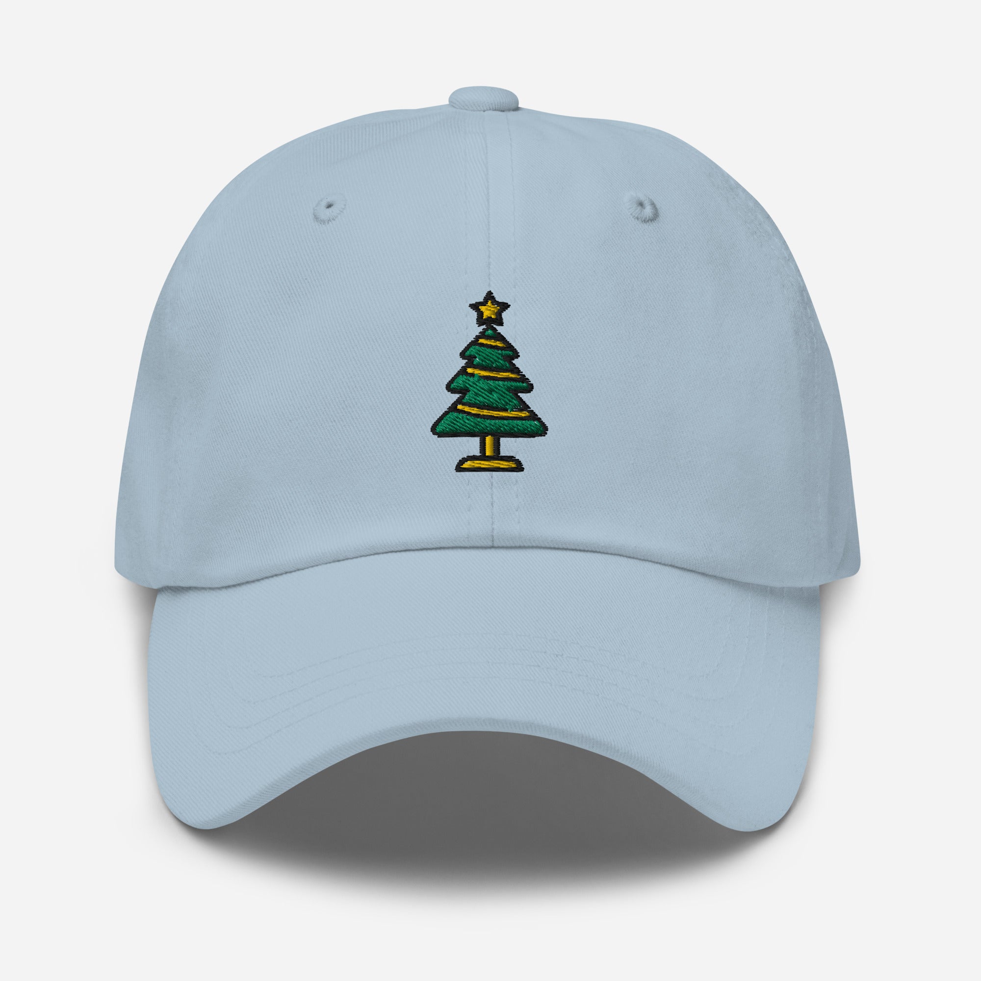 Christmas Tree Dad Hat, Embroidered Christmas Decor Unisex Hat, Handmade Dad Cap, Xmas Festive Adjustable Baseball Gift Cap