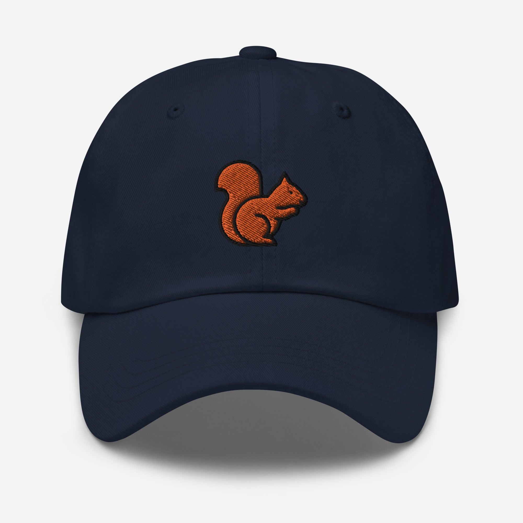 Squirrel Dad Hat, Embroidered Squirrel Lover Unisex Hat, Handmade Dad Cap, Rodents Adjustable Baseball Gift Cap