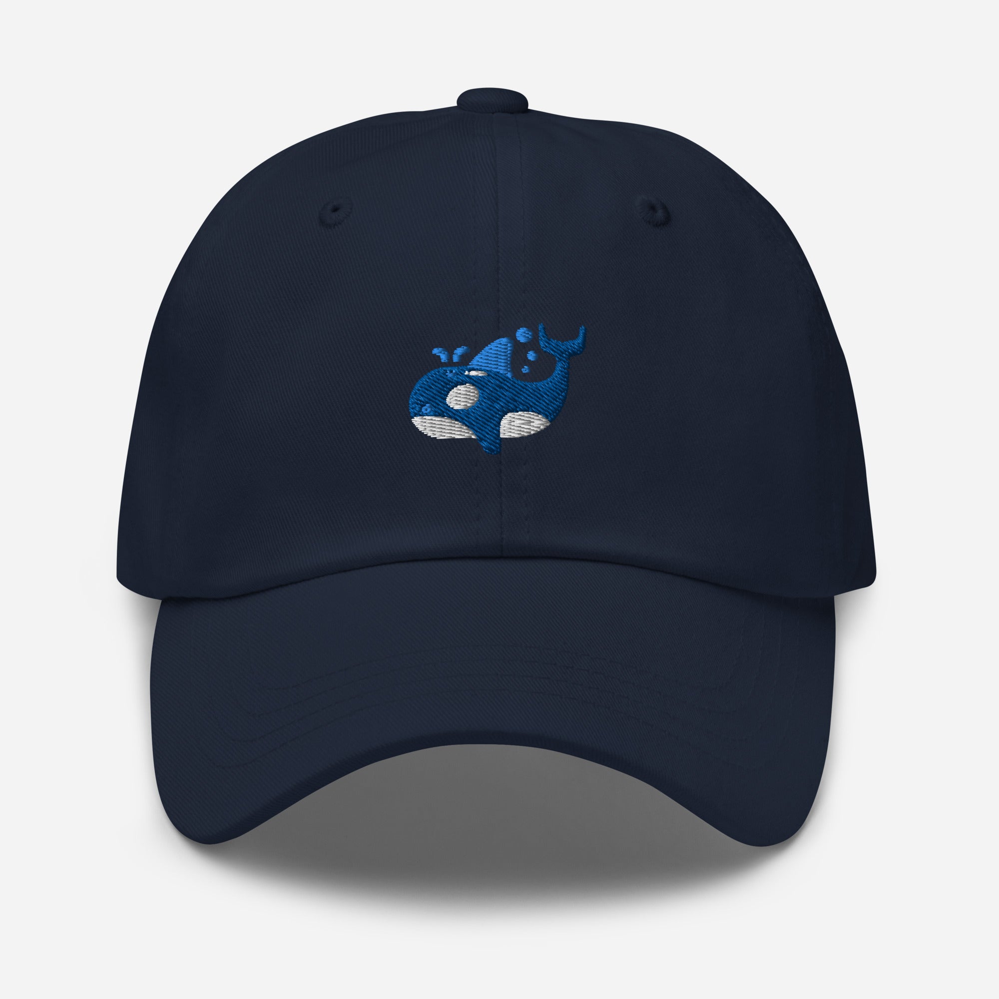 Orca Whale Dad Hat, Embroidered Killer Blue Whale Unisex Hat, Handmade Dad Cap, Ocean Animal Adjustable Baseball Gift Cap