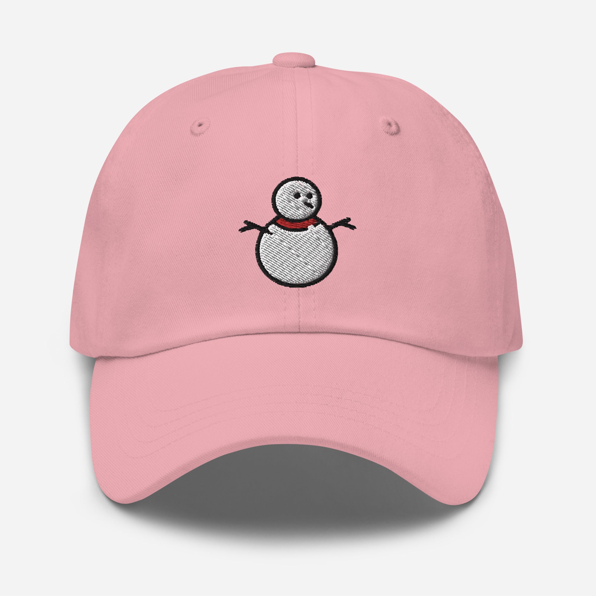 Snowman Dad Hat, Embroidered Christmas Unisex Hat, Handmade Dad Cap, Xmas Festive Adjustable Baseball Gift Cap