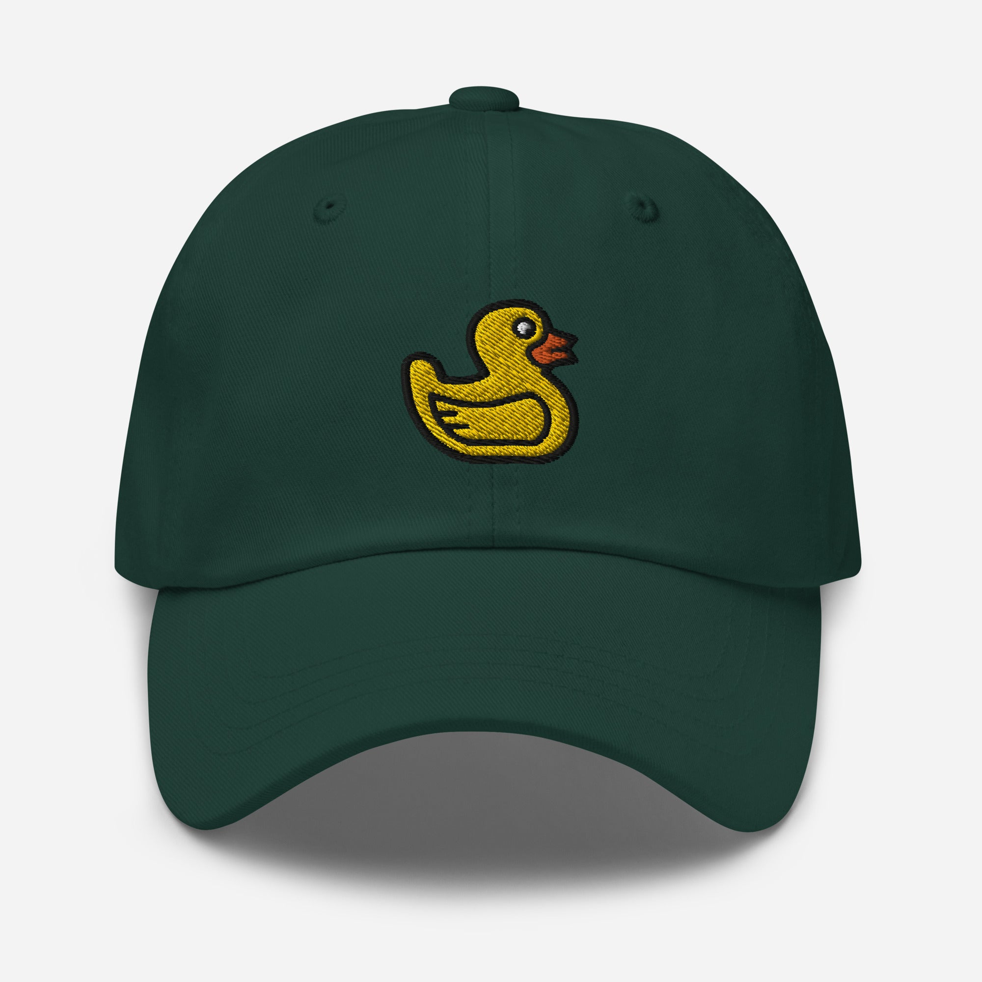 Embroidered Toy Rubber Duck Dad Hat, Duck Dad Cap, Yellow Bath Duck Dad Hat Handmade, Adjustable Gift Baseball Cap