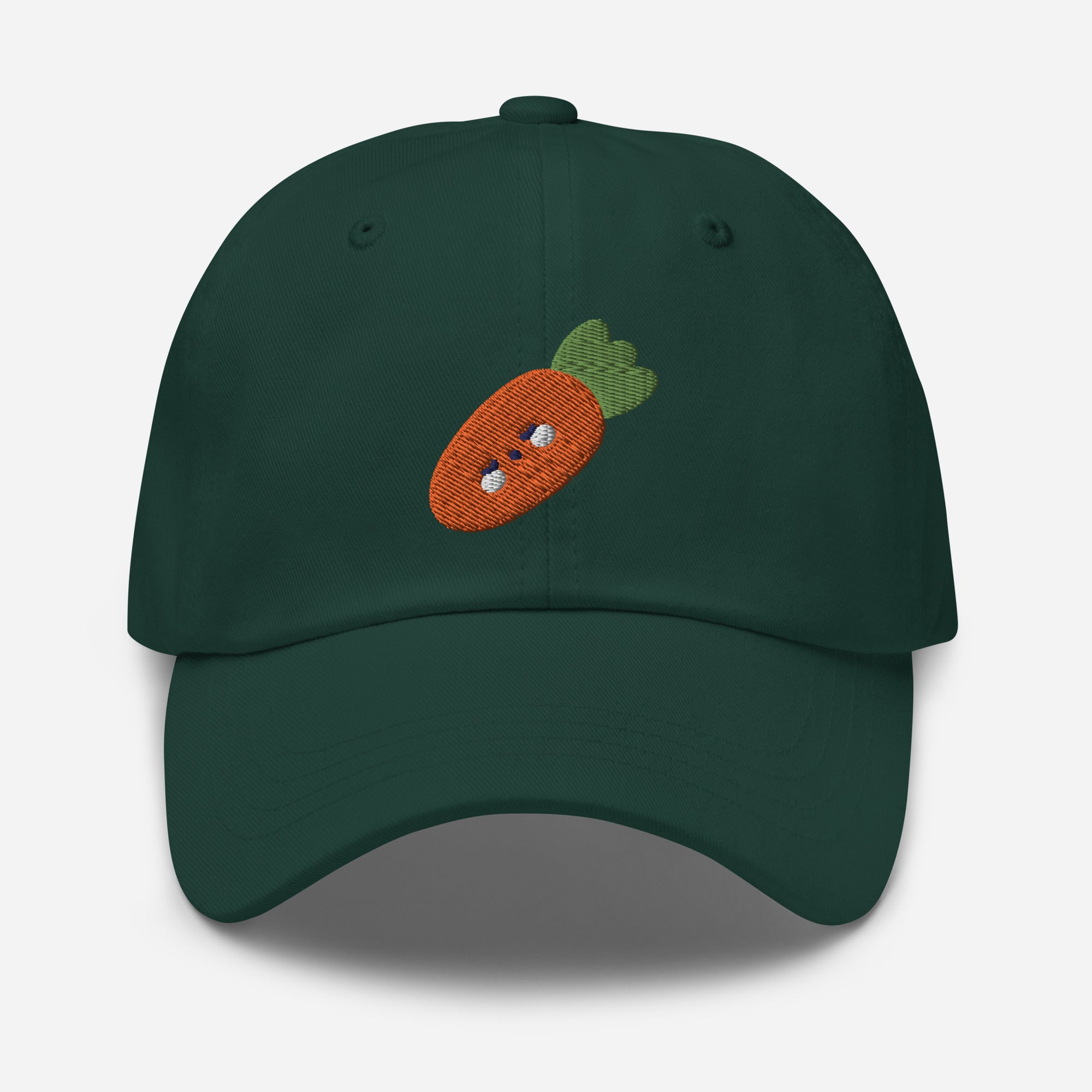 Carrot Vegetable Dad Hat, Embroidered Easter Bunny Carrot Unisex Hat, Handmade Dad Cap, Vegetarian Adjustable Baseball Gift Cap