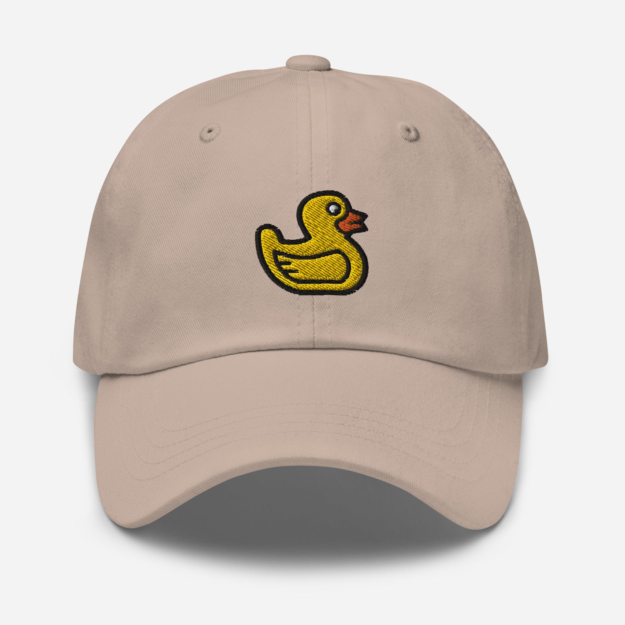 Embroidered Toy Rubber Duck Dad Hat, Duck Dad Cap, Yellow Bath Duck Dad Hat Handmade, Adjustable Gift Baseball Cap