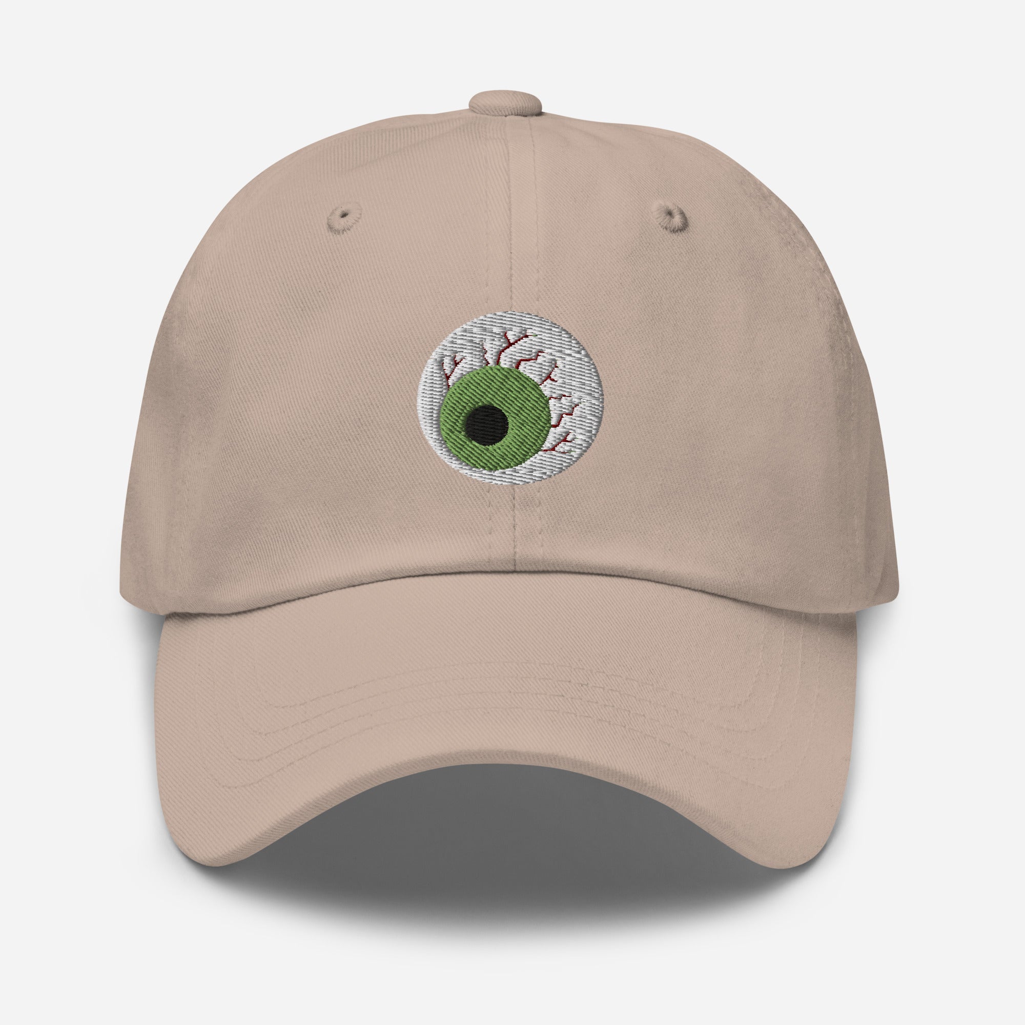 Halloween Zombie Eyeball Dad Hat, Embroidered Spooky Season Unisex Hat, Handmade Dad Cap, Scary Eye Adjustable Baseball Gift Cap