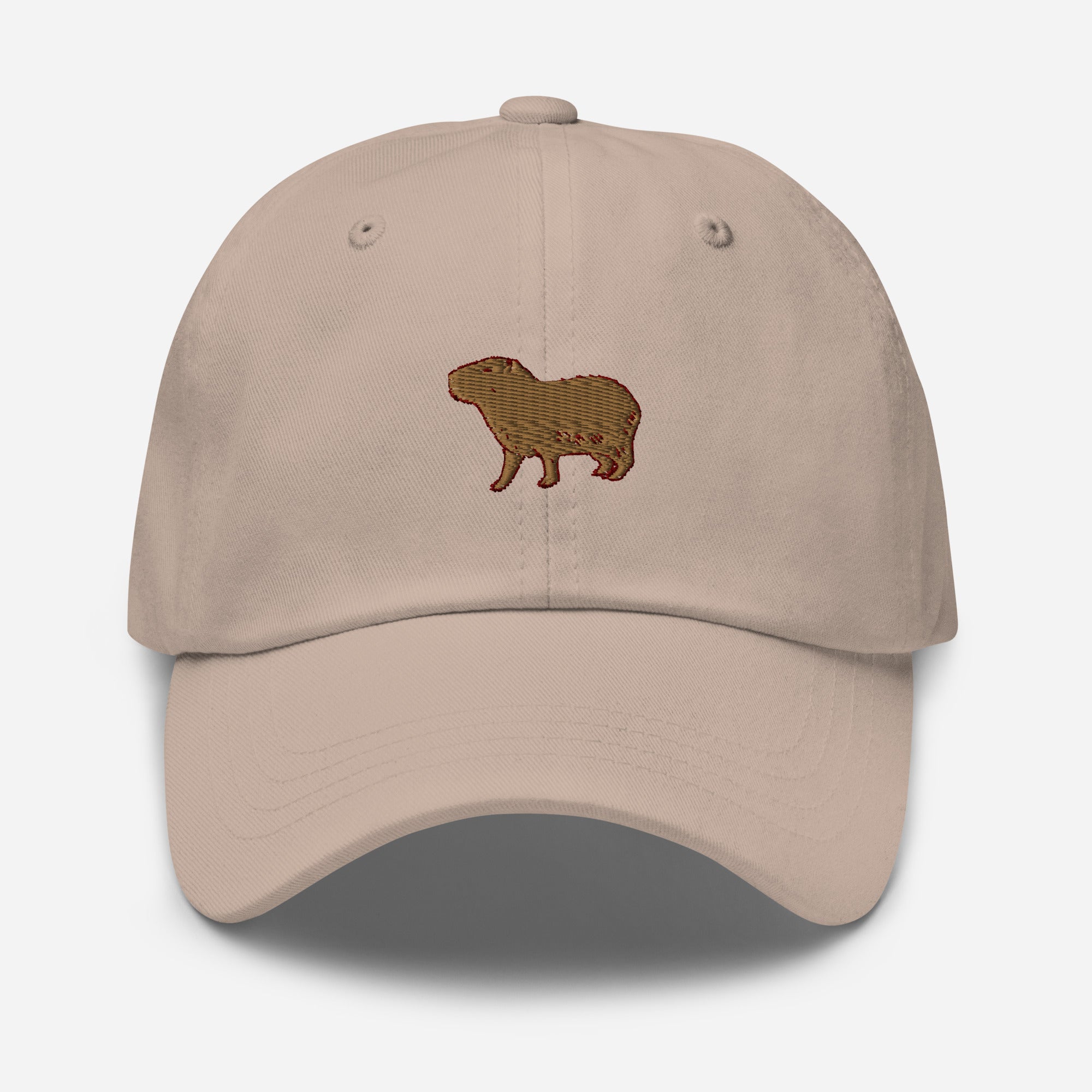 Capybara Dad Hat, Embroidered Cute Rodent Meme Animal Lover Unisex Hat, Handmade Dad Cap, Capybaras Pet Lover Adjustable Baseball Cap