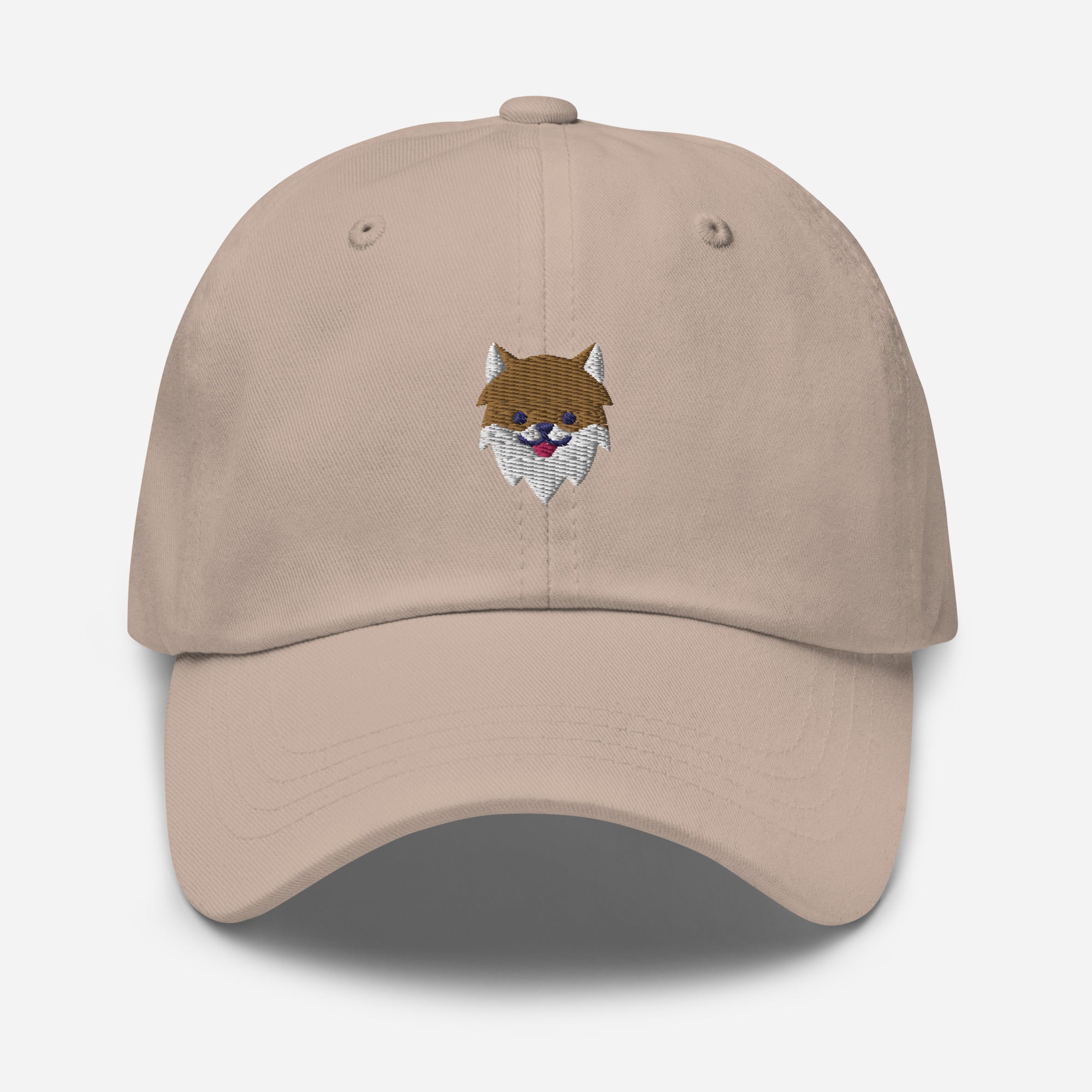 Pomeranian Dog Face Dad Hat, Embroidered Dog Lover Unisex Hat, Handmade Dad Cap, Pom Dogs Adjustable Baseball Gift Cap