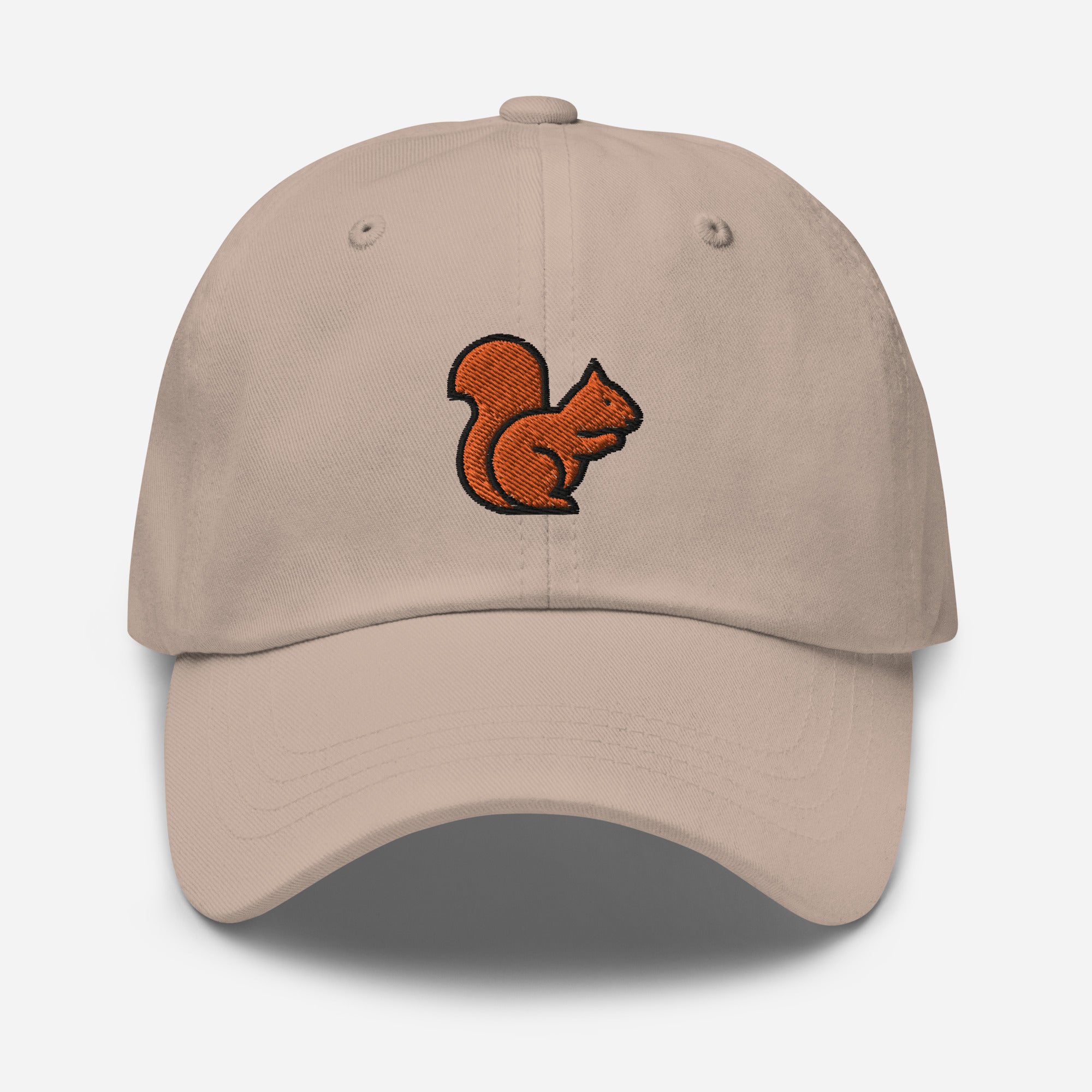 Squirrel Dad Hat, Embroidered Squirrel Lover Unisex Hat, Handmade Dad Cap, Rodents Adjustable Baseball Gift Cap