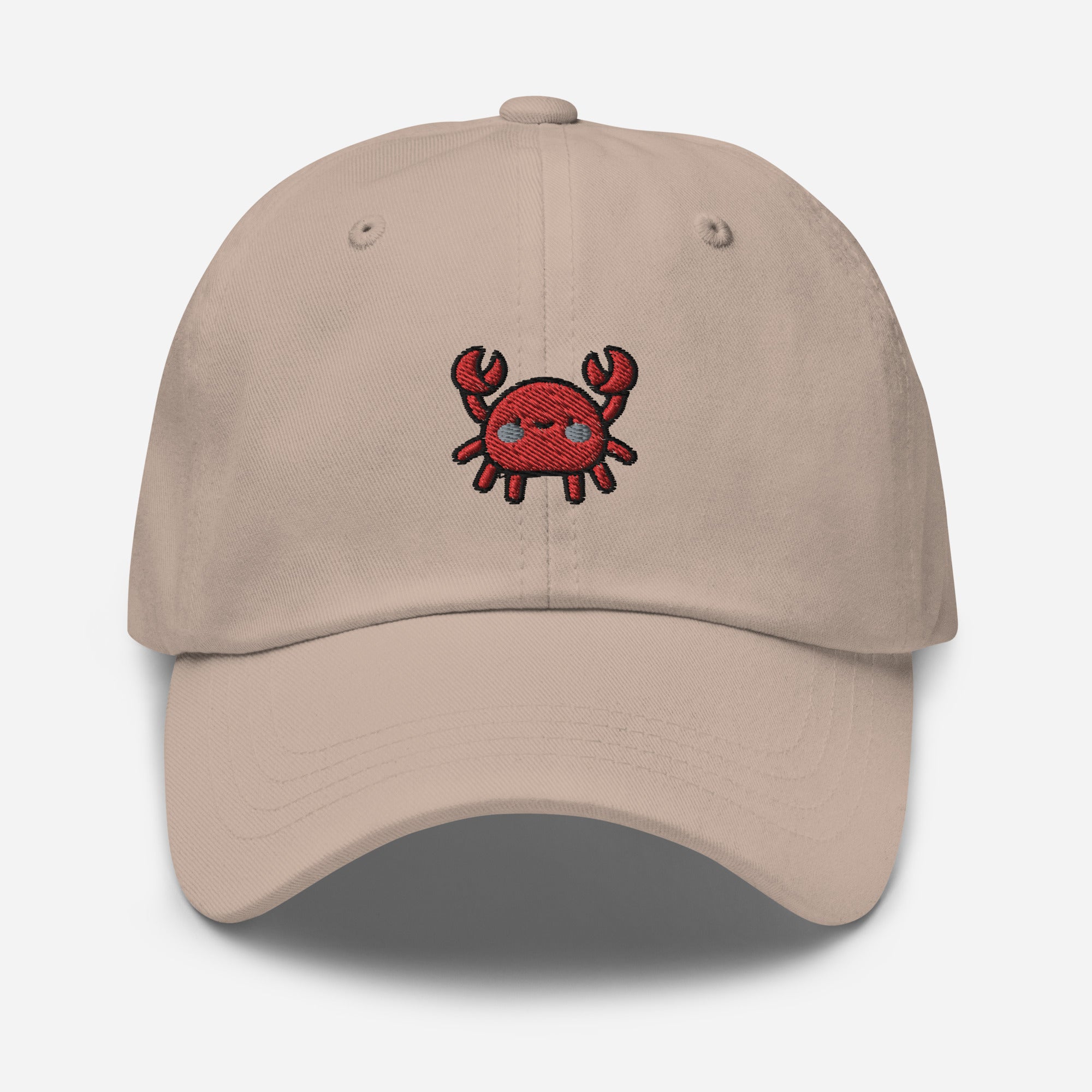 Crab Dad Hat, Embroidered Sea Crab Unisex Hat, Handmade Dad Cap, Adjustable Baseball Gift Cap - Multiple Colors