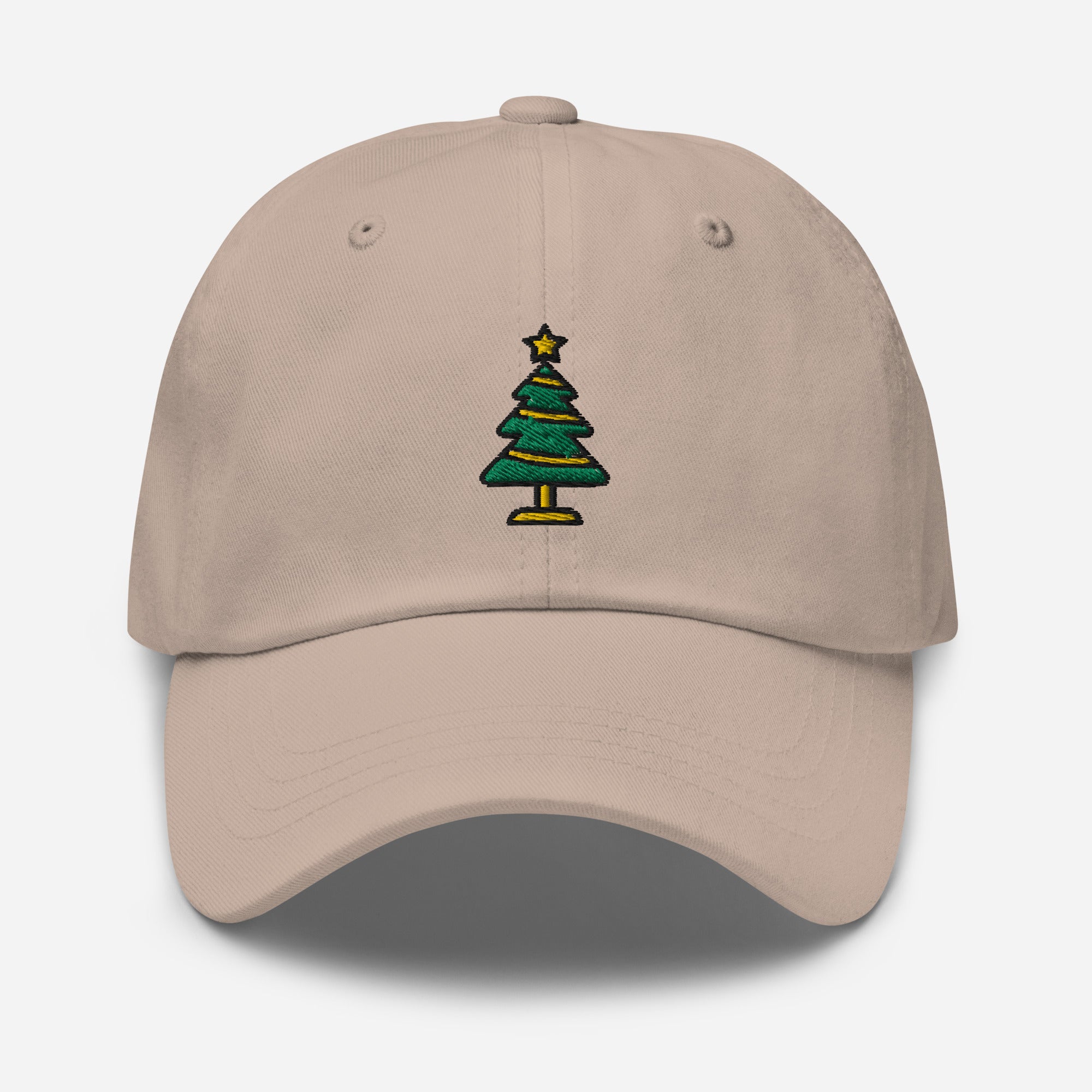 Christmas Tree Dad Hat, Embroidered Christmas Decor Unisex Hat, Handmade Dad Cap, Xmas Festive Adjustable Baseball Gift Cap