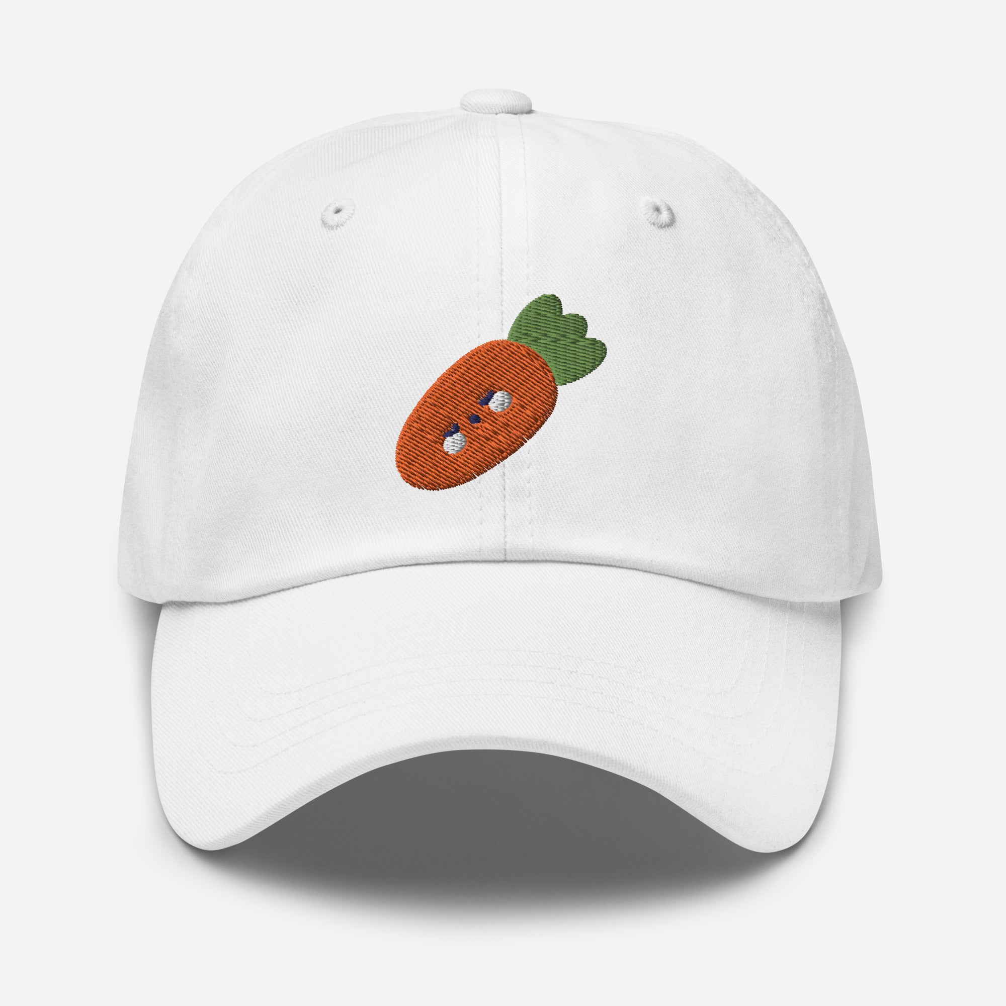 Carrot Vegetable Dad Hat, Embroidered Easter Bunny Carrot Unisex Hat, Handmade Dad Cap, Vegetarian Adjustable Baseball Gift Cap