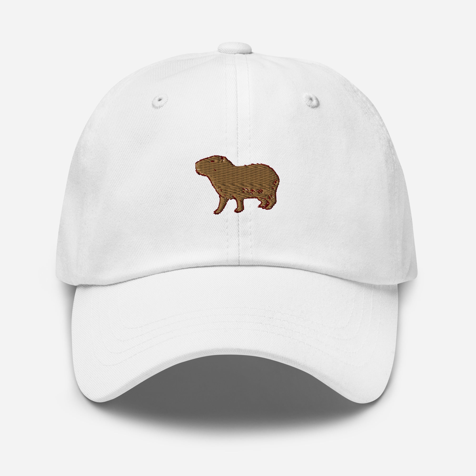 Capybara Dad Hat, Embroidered Cute Rodent Meme Animal Lover Unisex Hat, Handmade Dad Cap, Capybaras Pet Lover Adjustable Baseball Cap