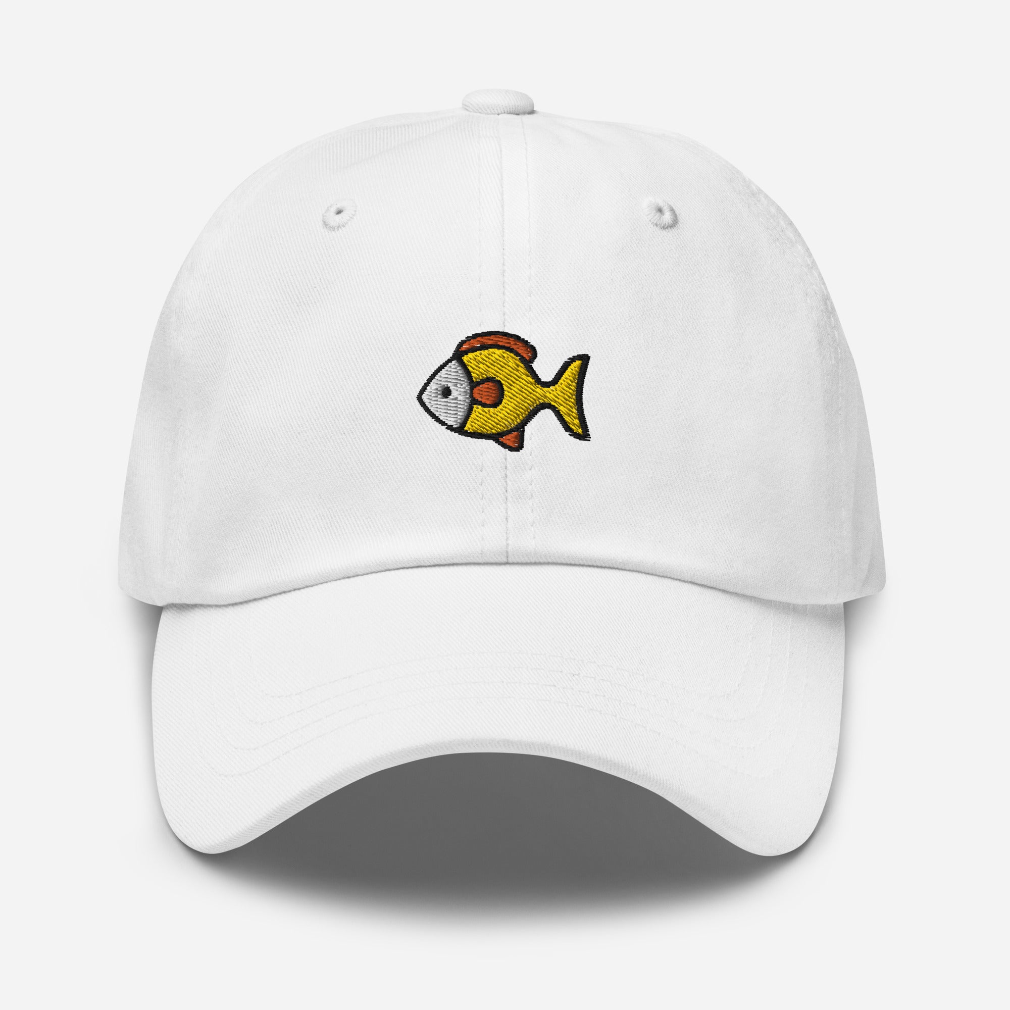 Goldfish Dad Hat, Embroidered Fishing Unisex Hat, Handmade Dad Cap, Fisherman Fish Lovers Adjustable Baseball Gift Cap