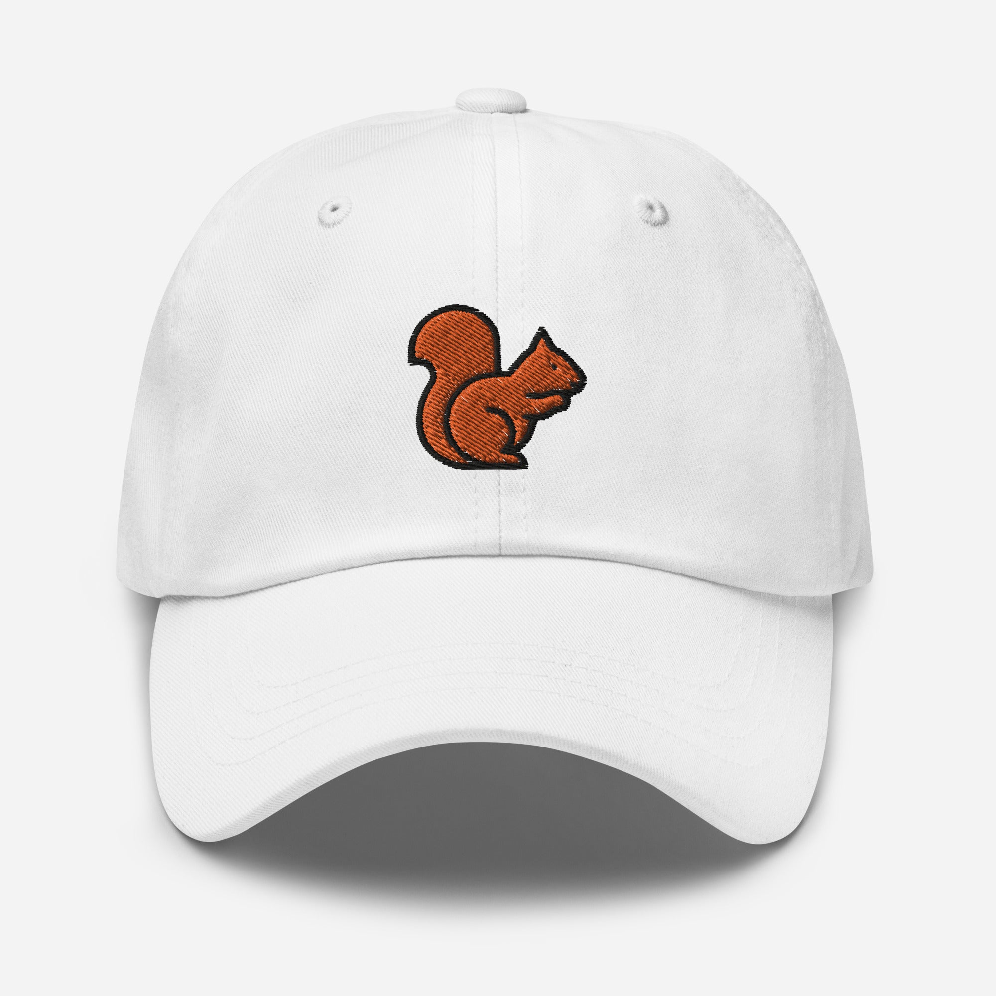 Squirrel Dad Hat, Embroidered Squirrel Lover Unisex Hat, Handmade Dad Cap, Rodents Adjustable Baseball Gift Cap