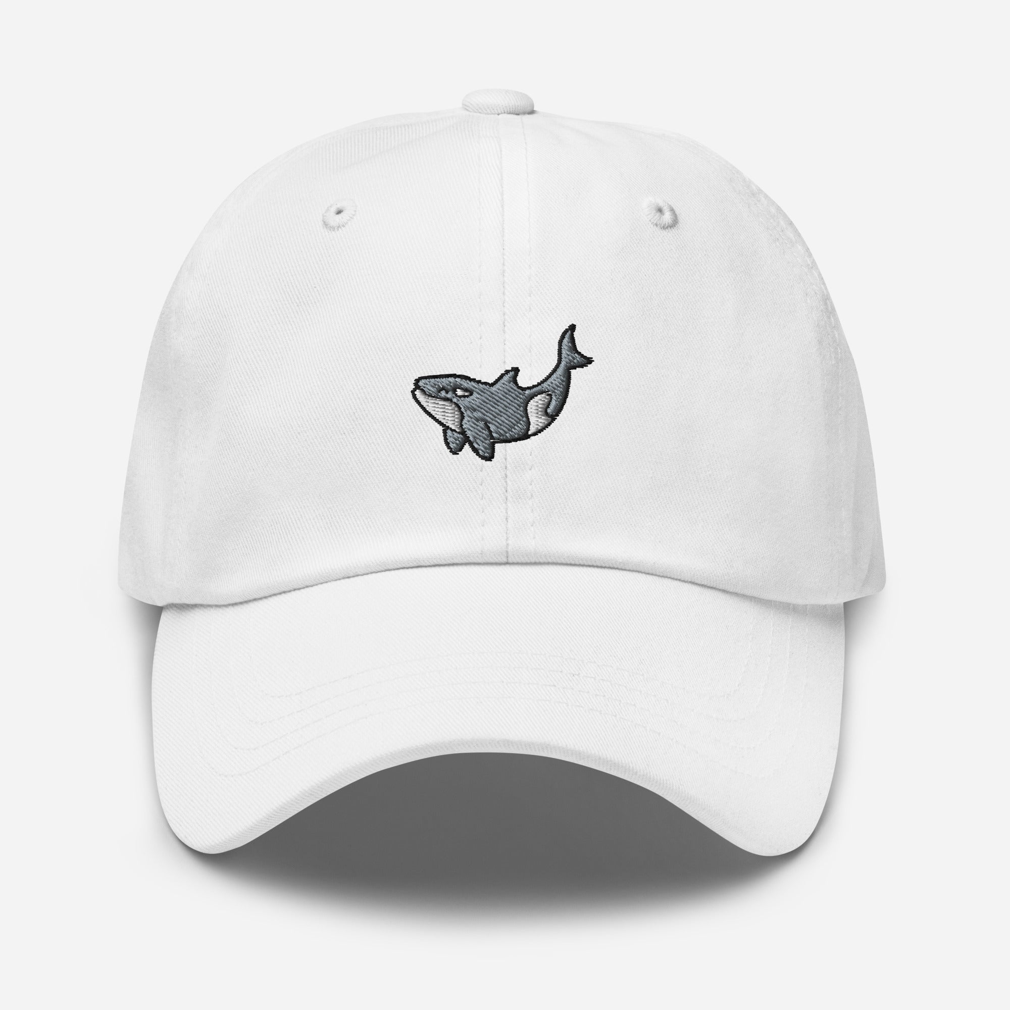 Orca Whale Dad Hat, Embroidered Killer Whale Unisex Hat, Handmade Dad Cap, Ocean Animal Adjustable Baseball Gift Cap - Multiple Colors