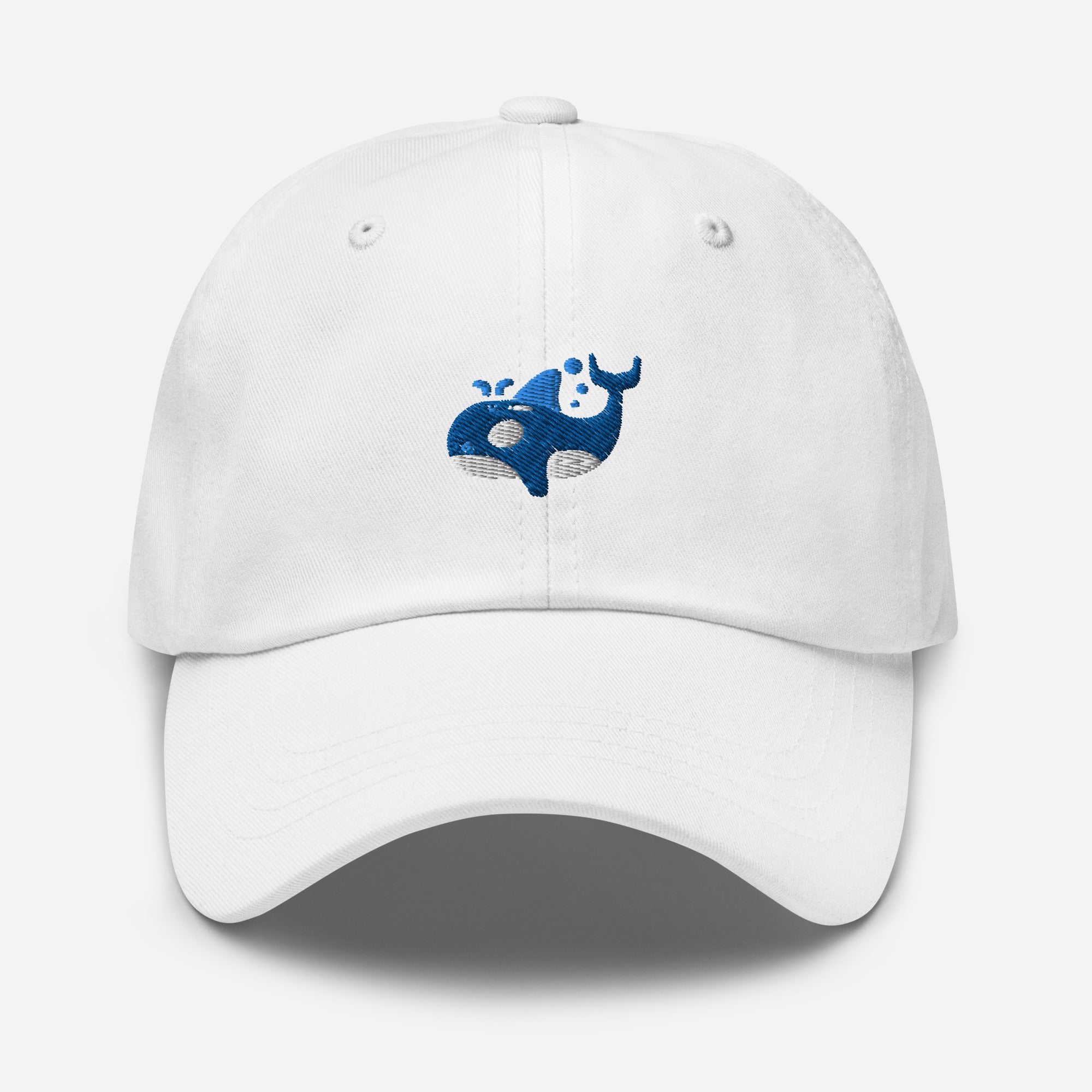 Orca Whale Dad Hat, Embroidered Killer Blue Whale Unisex Hat, Handmade Dad Cap, Ocean Animal Adjustable Baseball Gift Cap