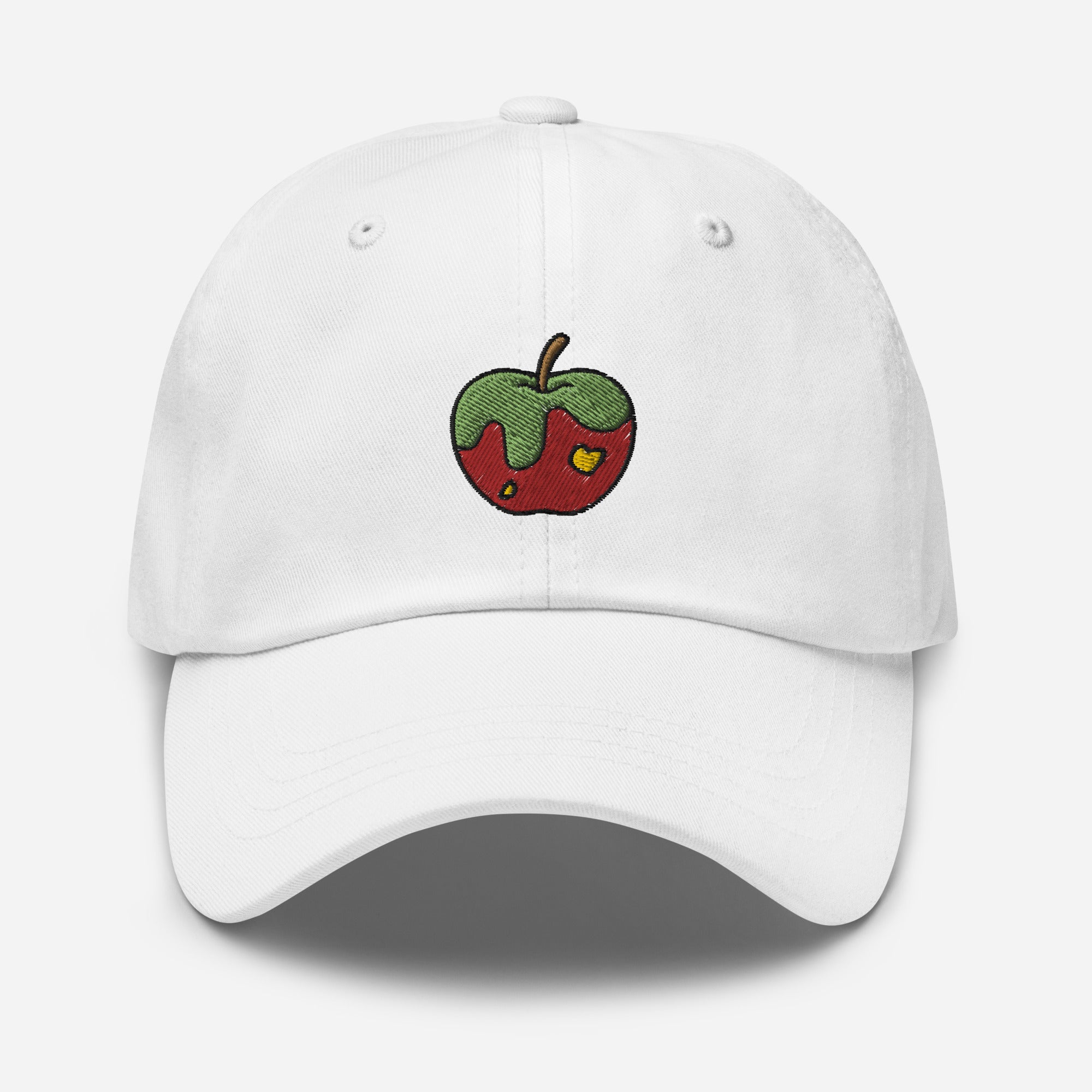 Apple Fruit Dad Hat, Embroidered Unisex Hat, Handmade Dad Cap, Adjustable Baseball Gift Cap