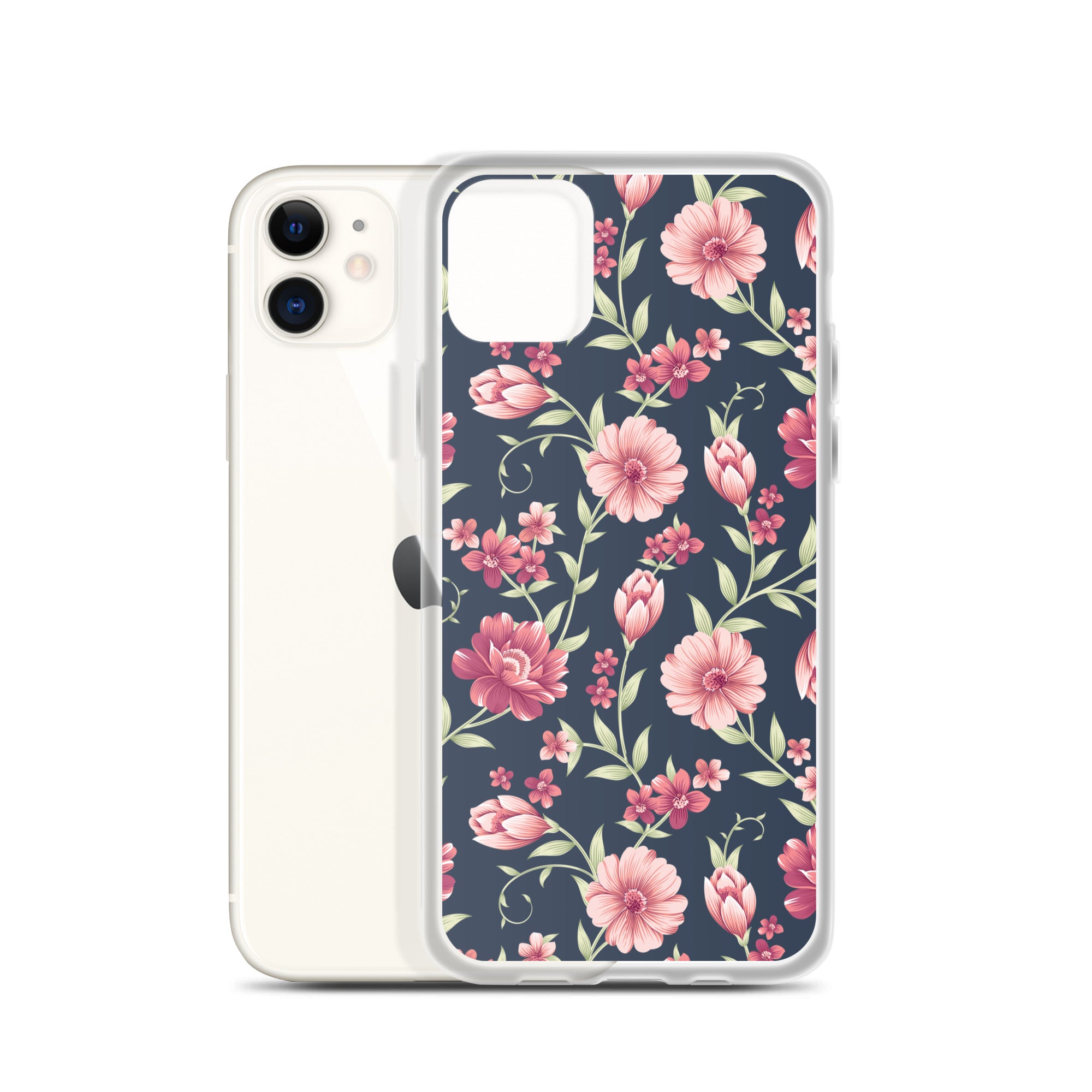 Seamless Vintage Flower Pattern Clear Case for iPhone®