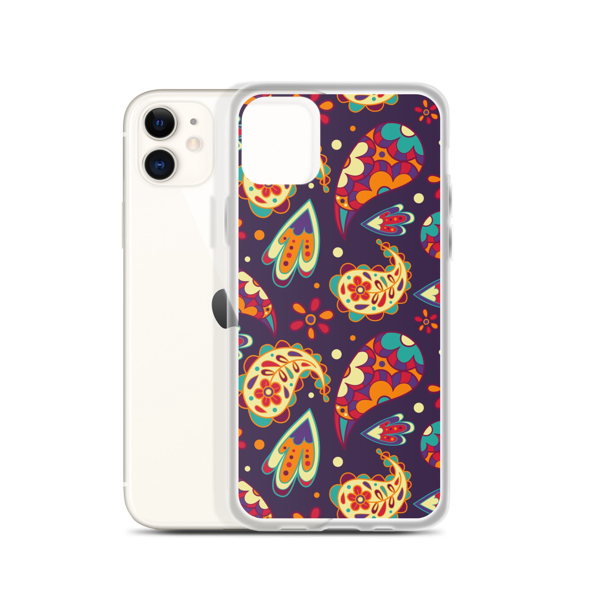 Elegant Colorful Paisley Pattern Clear Case for iPhone®