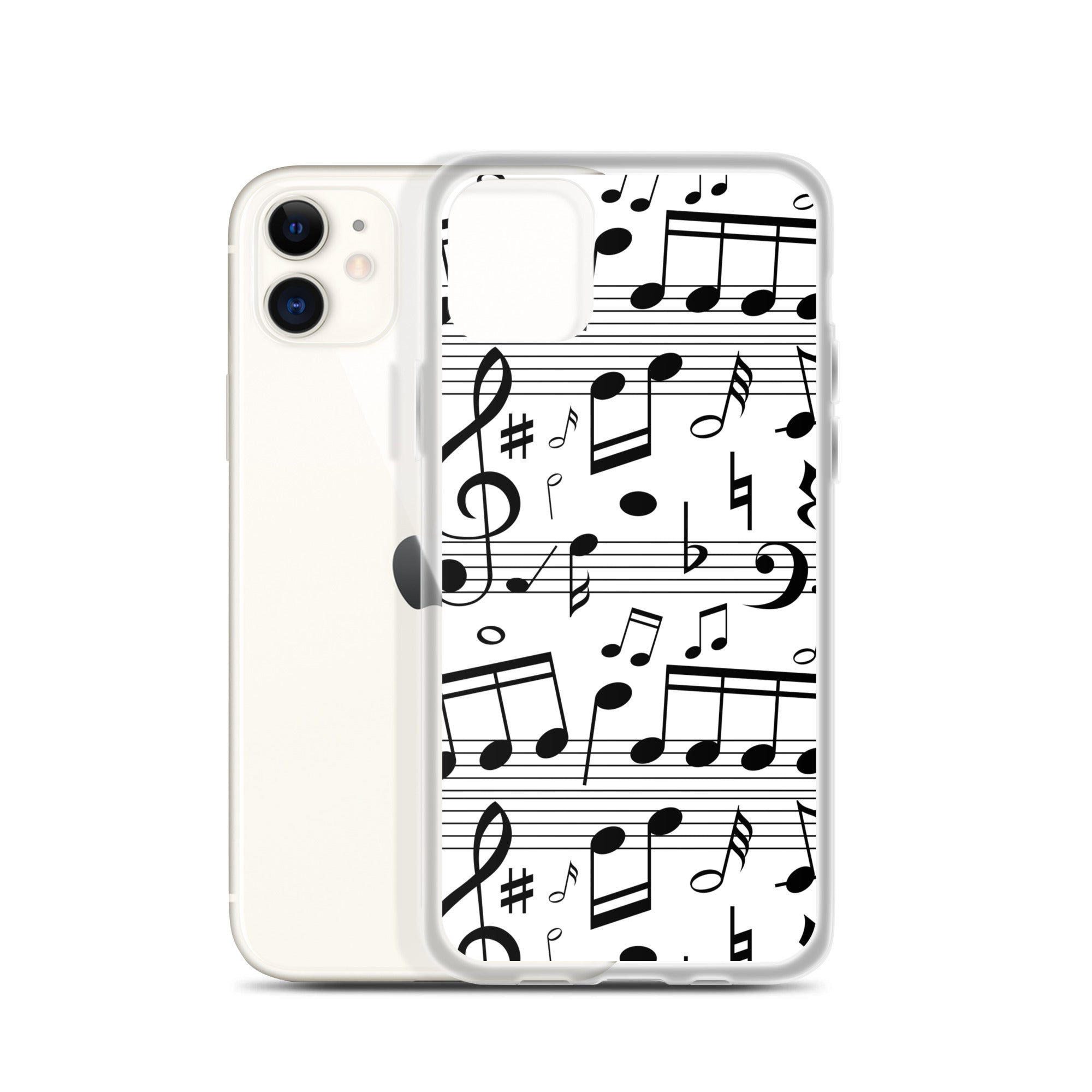 Seamless Music Notes Scales Clear Case for iPhone®