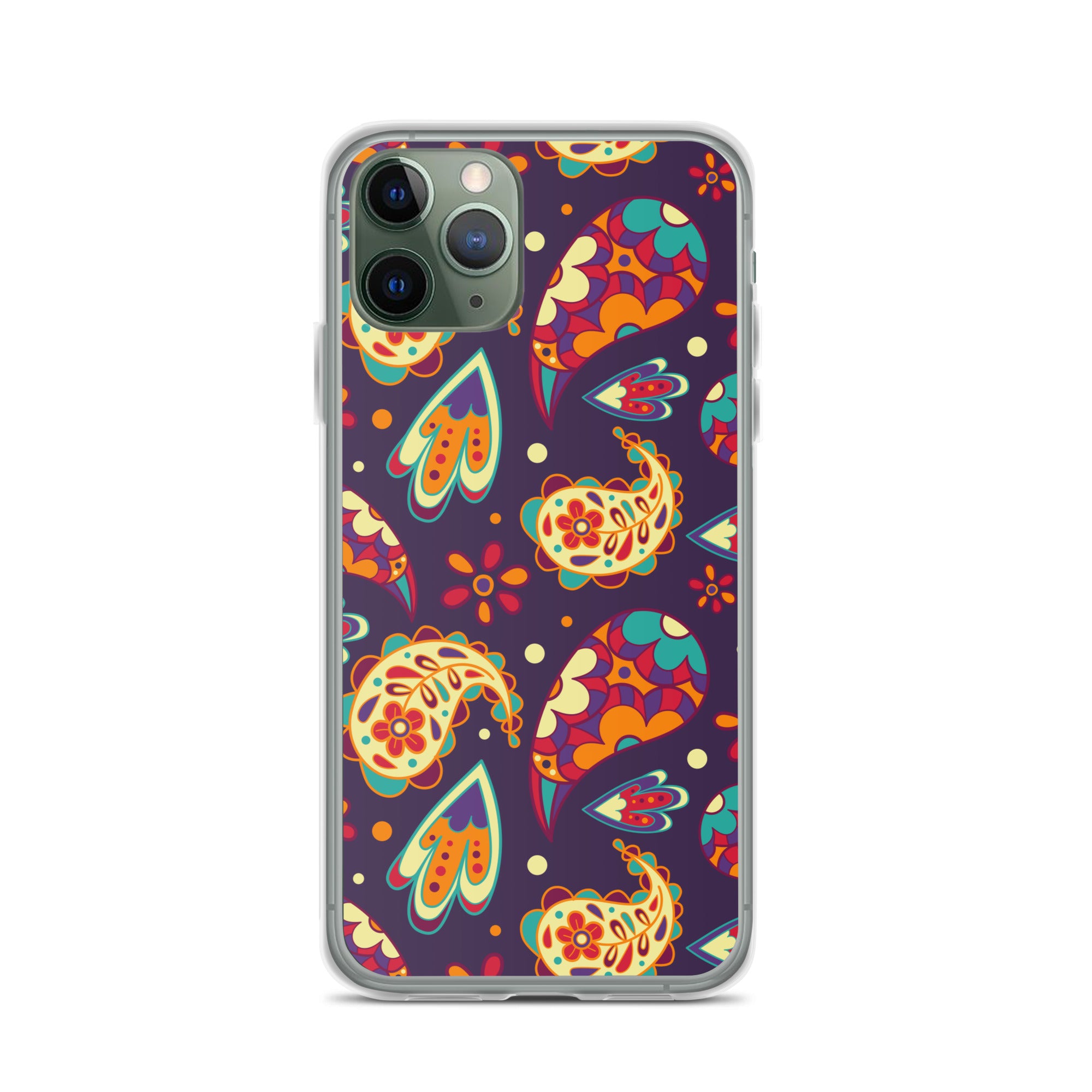 Elegant Colorful Paisley Pattern Clear Case for iPhone®