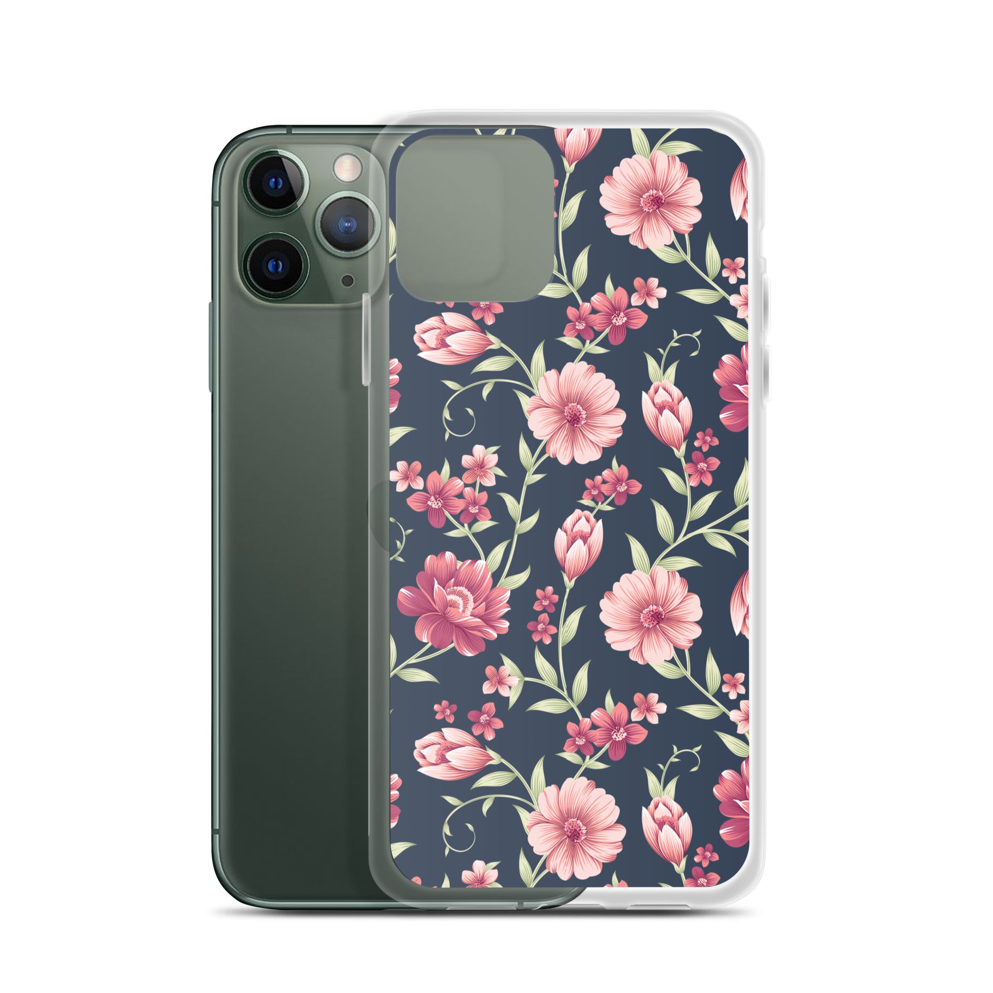 Seamless Vintage Flower Pattern Clear Case for iPhone®