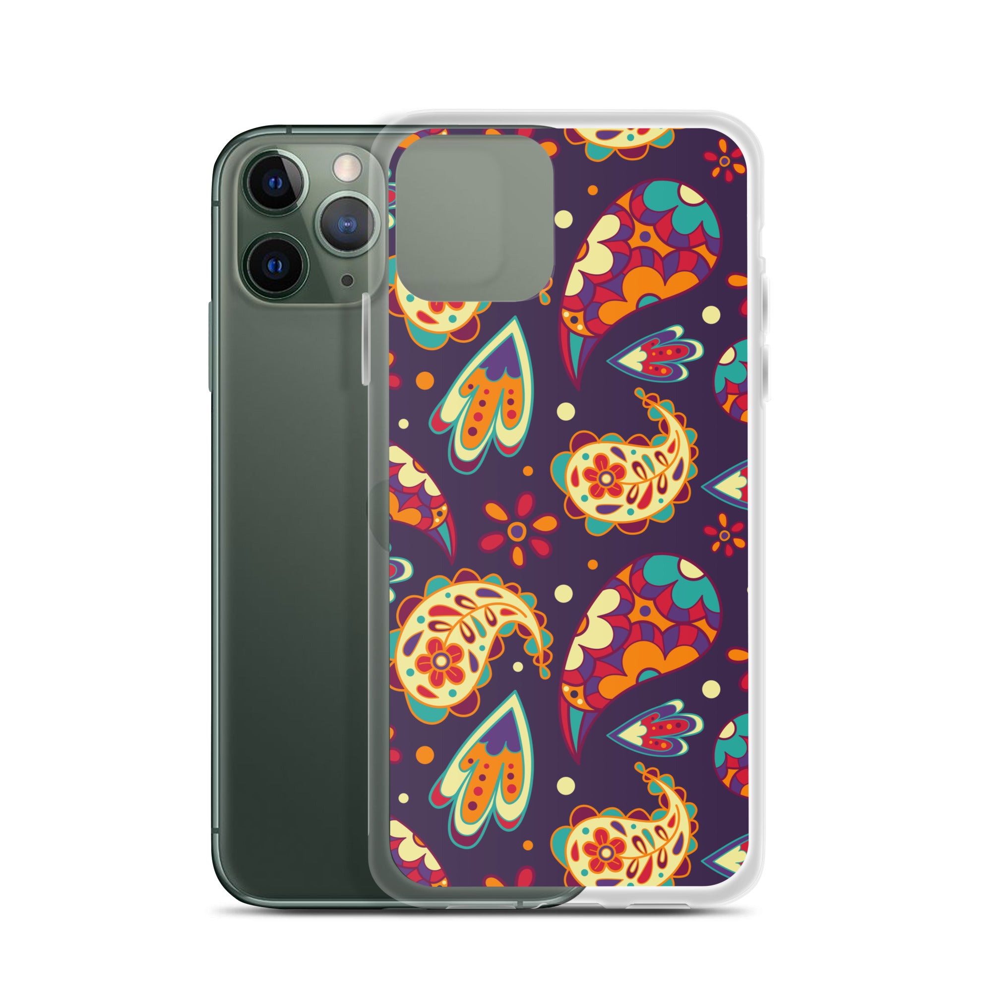 Elegant Colorful Paisley Pattern Clear Case for iPhone®